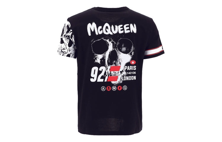 Men's Alexander McQueen Short Sleeve Black 599566QOZ690901 - 2