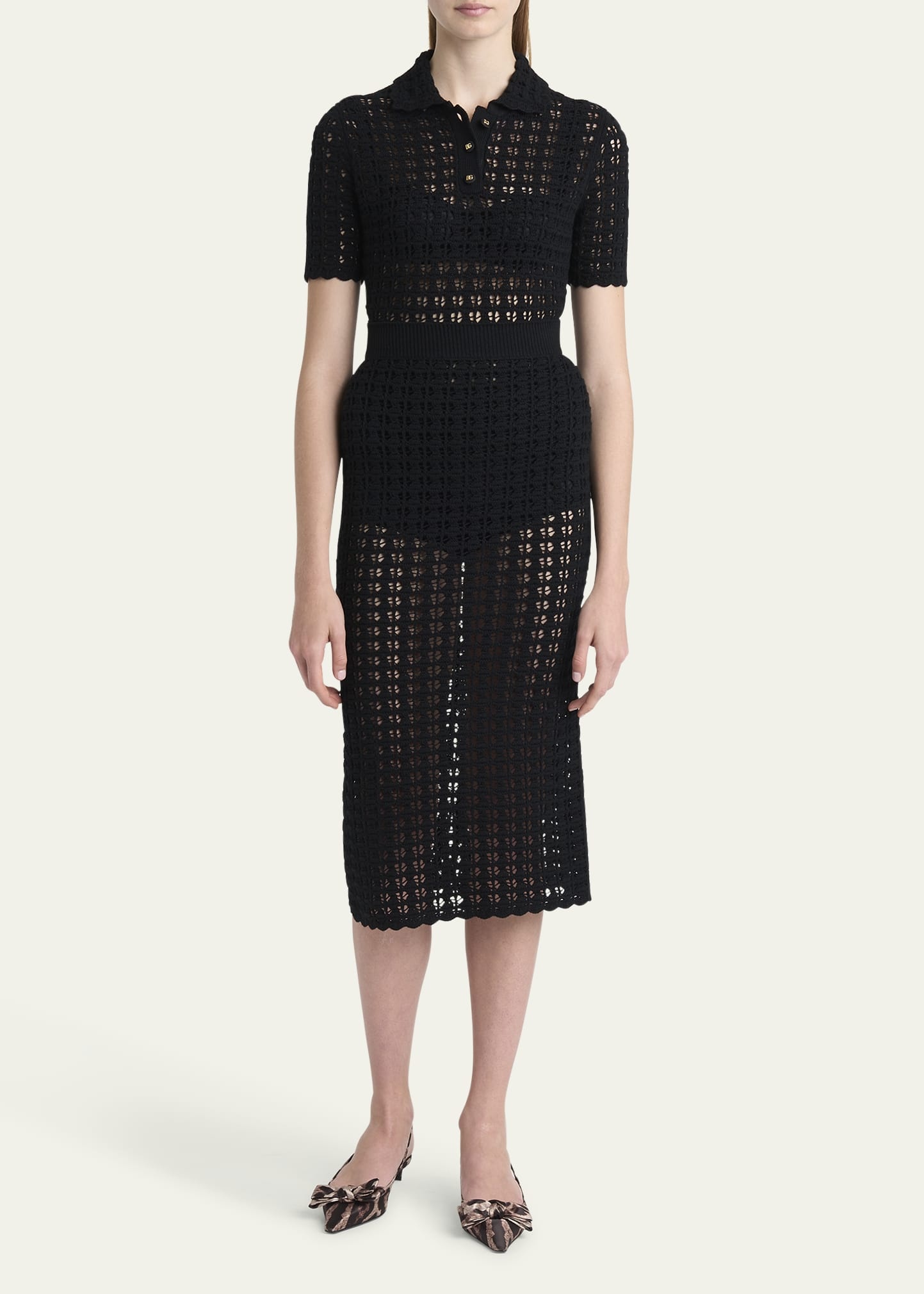 Crochet Pencil Midi Skirt - 2