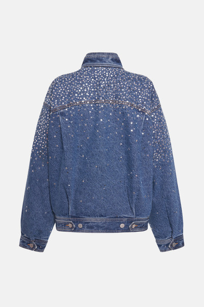 Alessandra Rich DENIM BOMBER WITH HOTFIX outlook