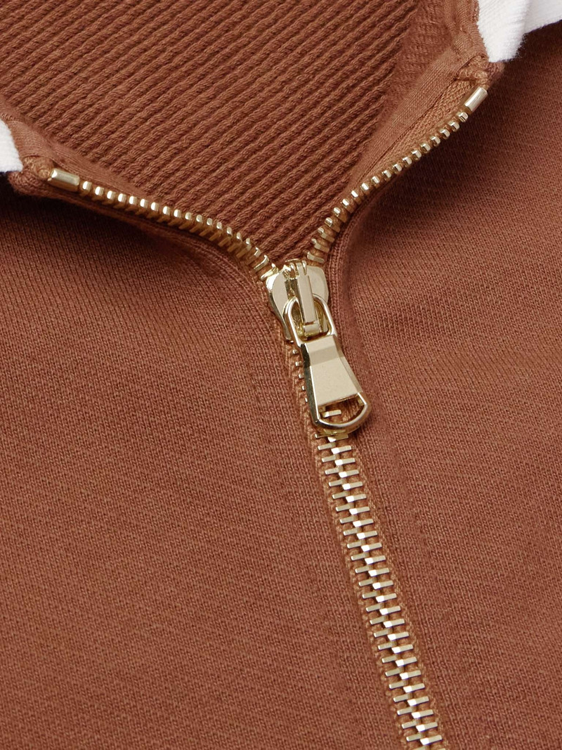Laurel Logo-Appliquéd Embroidered Organic Cotton-Jersey Zip-Up Cardigan 3
