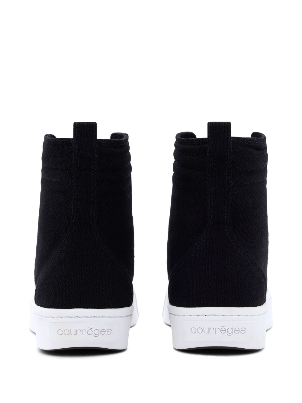 panelled canvas sneakers - 3