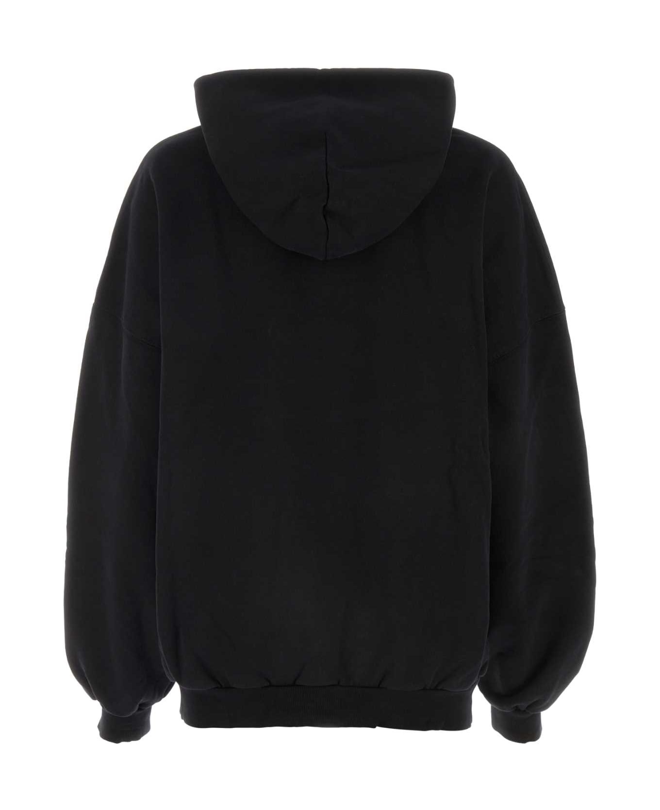 Black Cotton Sweatshirt - 2