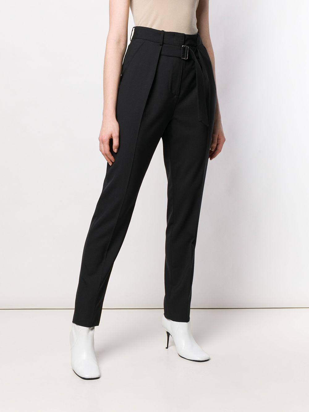pleated high-rise trousers - 3