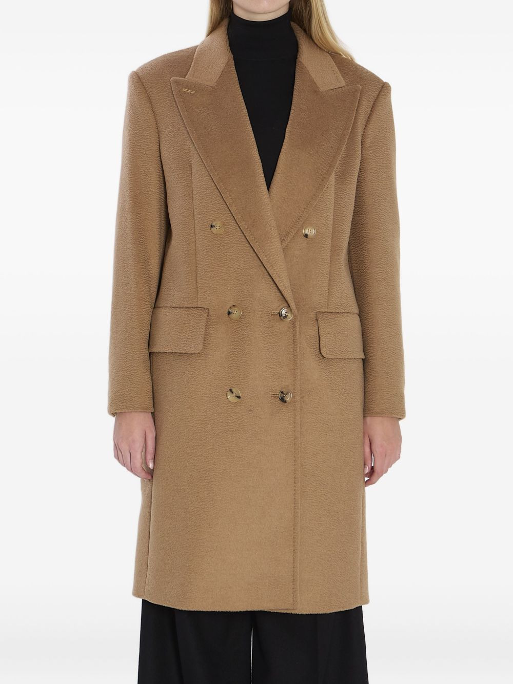 double-breasted coat - 1
