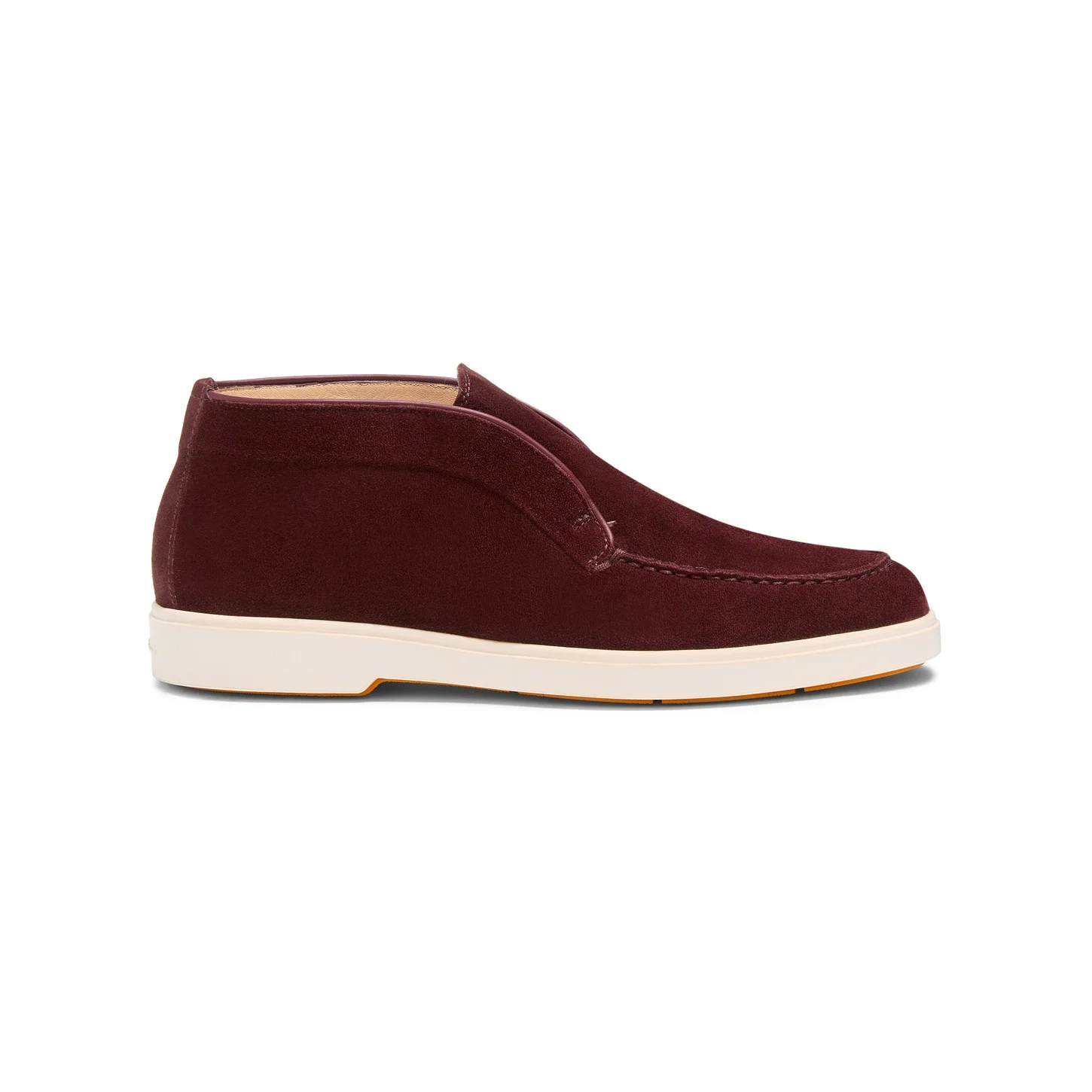 Women's burgundy suede desert boot - 1