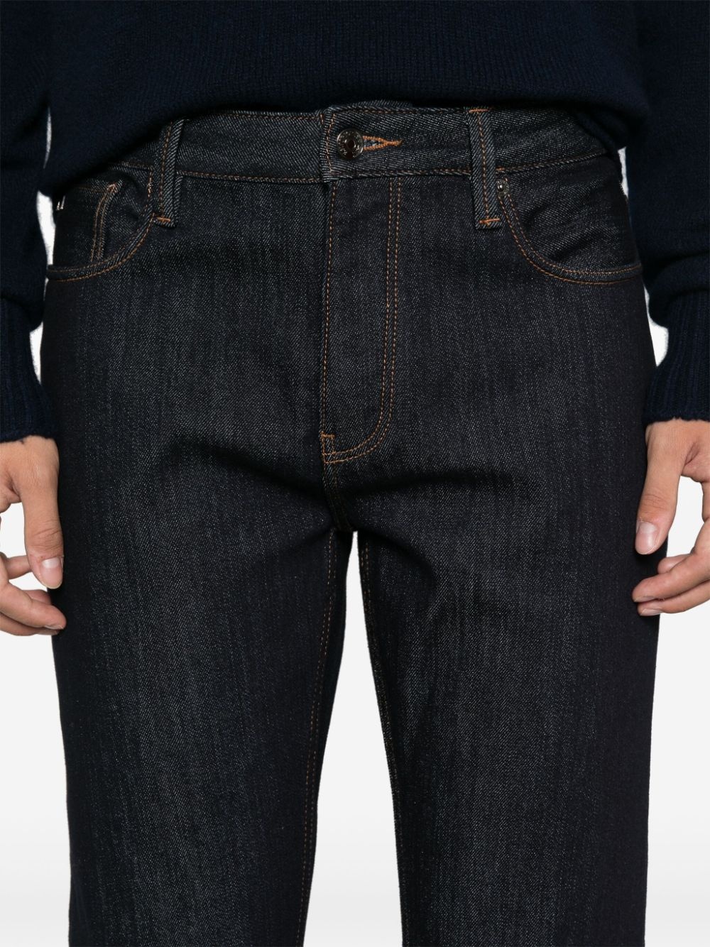 logo-plaque straight-leg jeans - 5