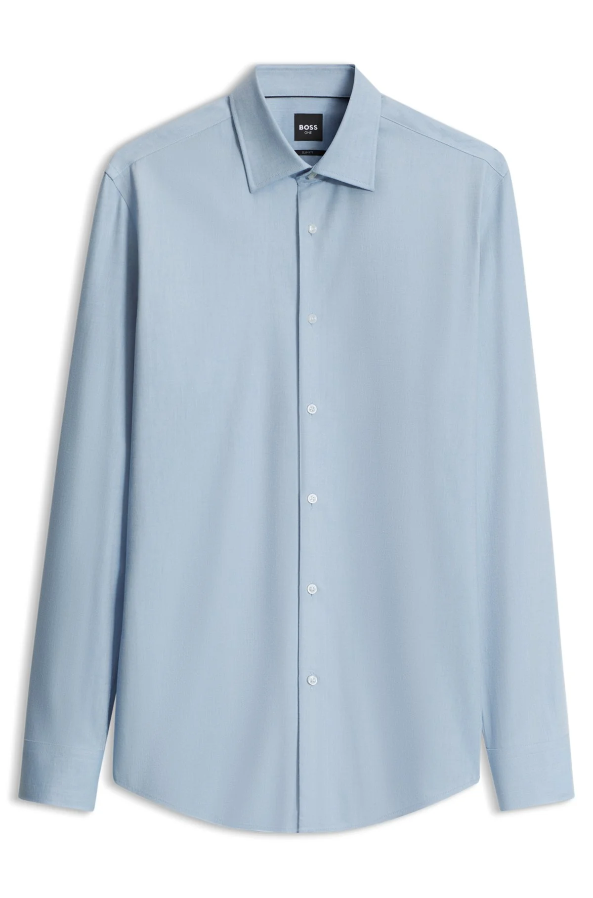 SLIM-FIT SHIRT IN COTTON-BLEND FLANNEL - 1