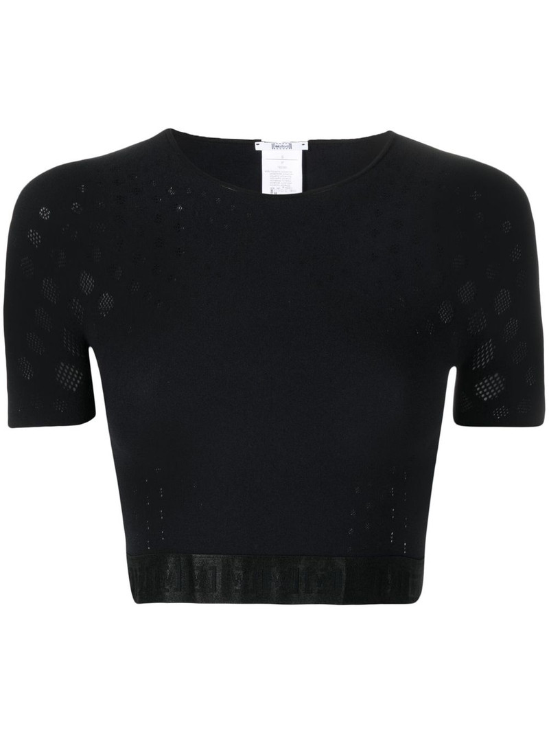semi-sheer cropped top 1