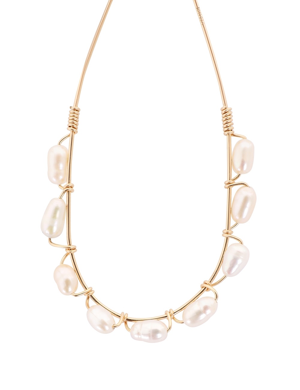 LONG WRAP PEARL HOOPS - 3