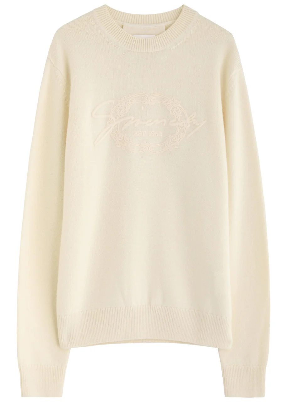 Givenchy Logo-embroidered Wool Jumper - 1