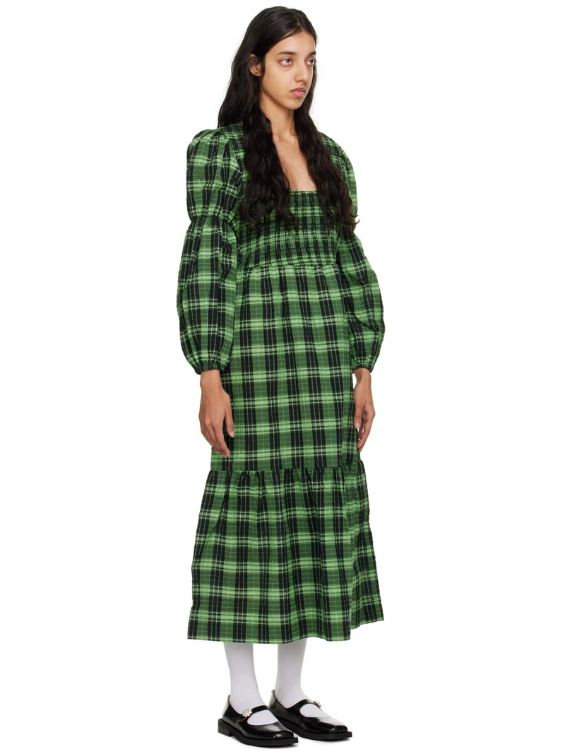 Green Check Midi Dress 2