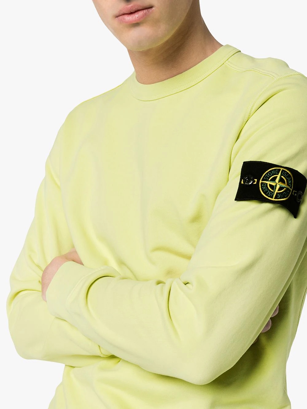 limoncello yellow crew neck cotton jumper - 5