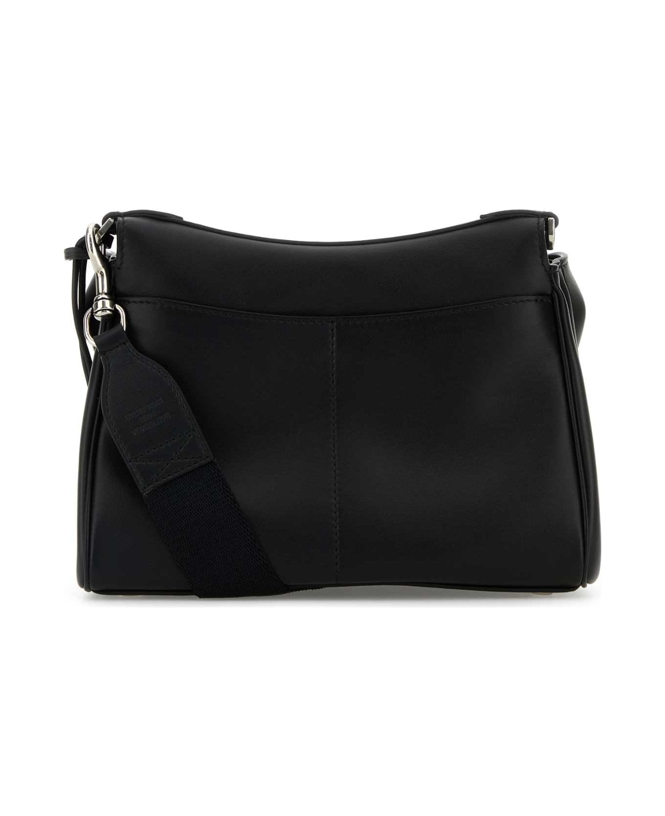BALENCIAGA Black Leather Small Rodeo Messenger Crossbody Bag