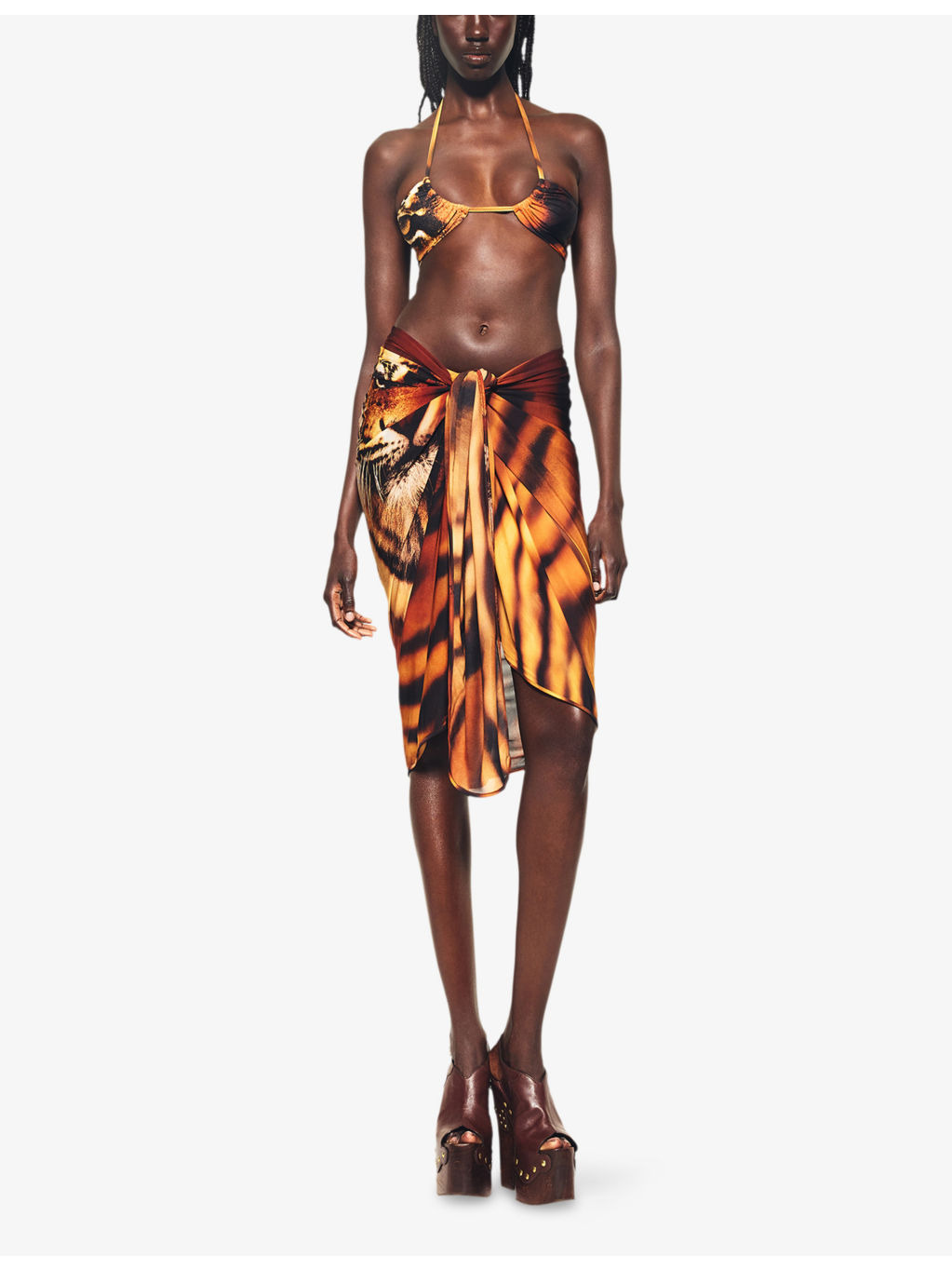 SKIMS x Cavalli Pareo Graphic-Print Stretch-Woven Skirt - 2