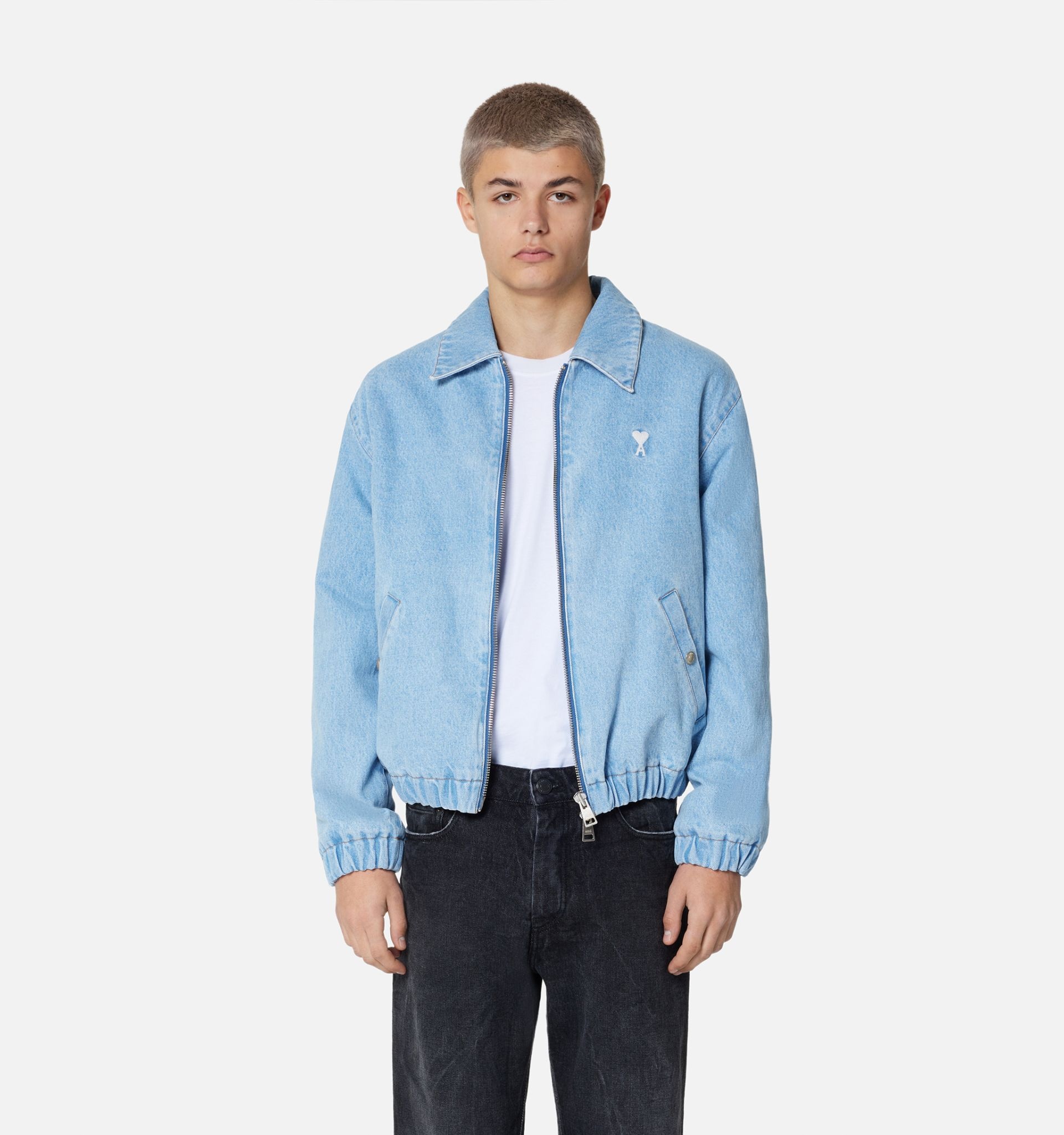 Ami de Cœur Zipped Denim Jacket - 2