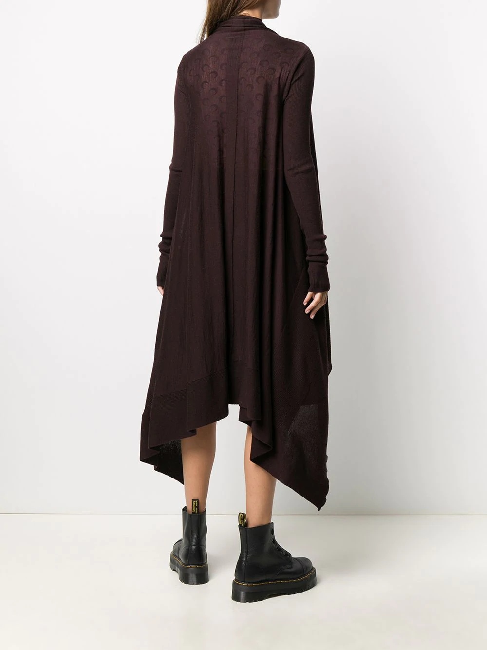 asymmetric hem cardigan - 4