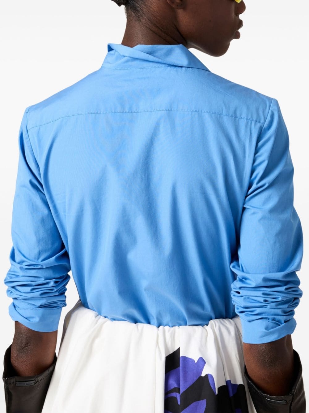logo-embroidered cotton-poplin shirt - 4