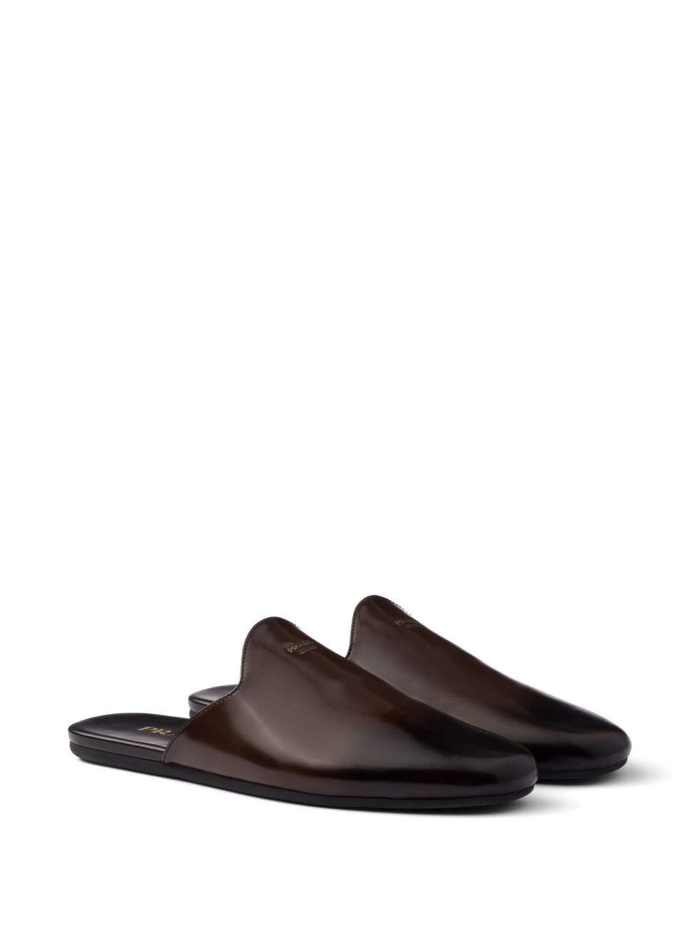 brushed-leather slippers - 2