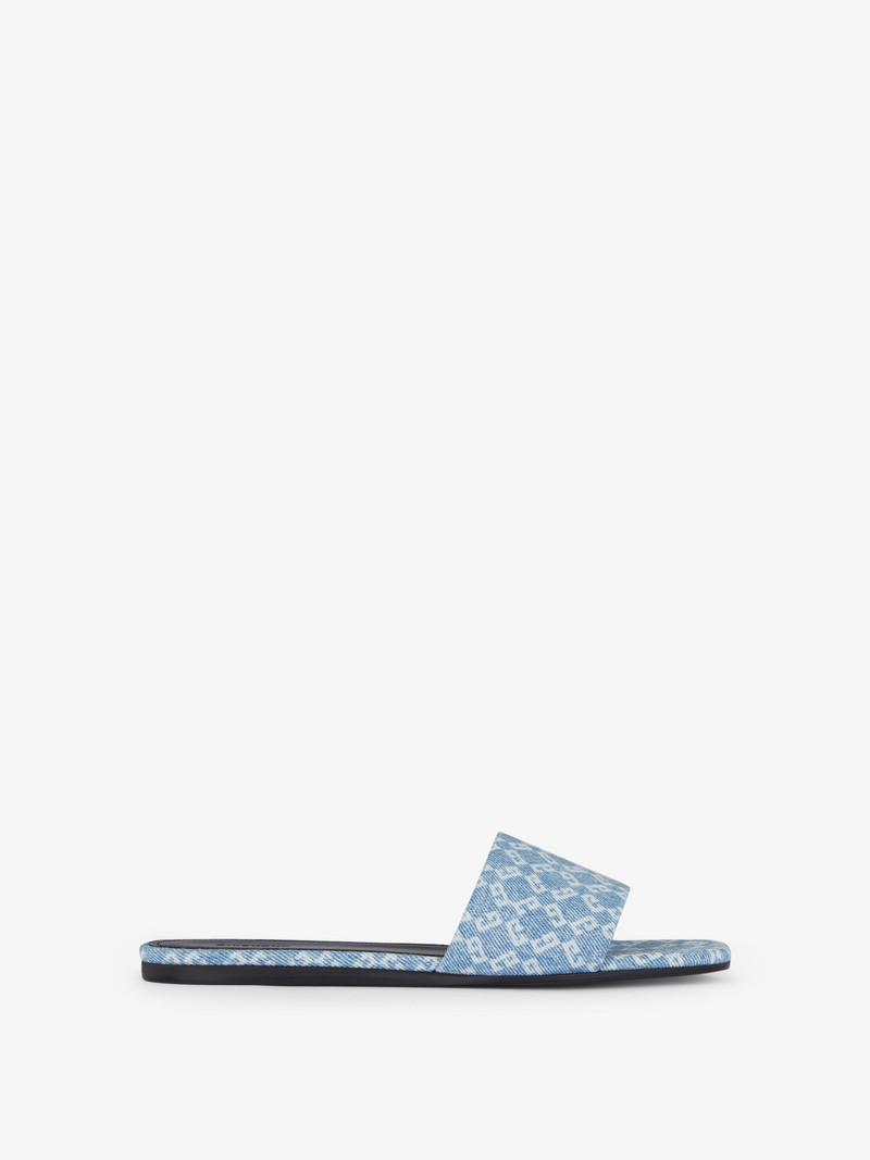 DENIM MONOGRAM 72의 4G FLAT MULES - 1