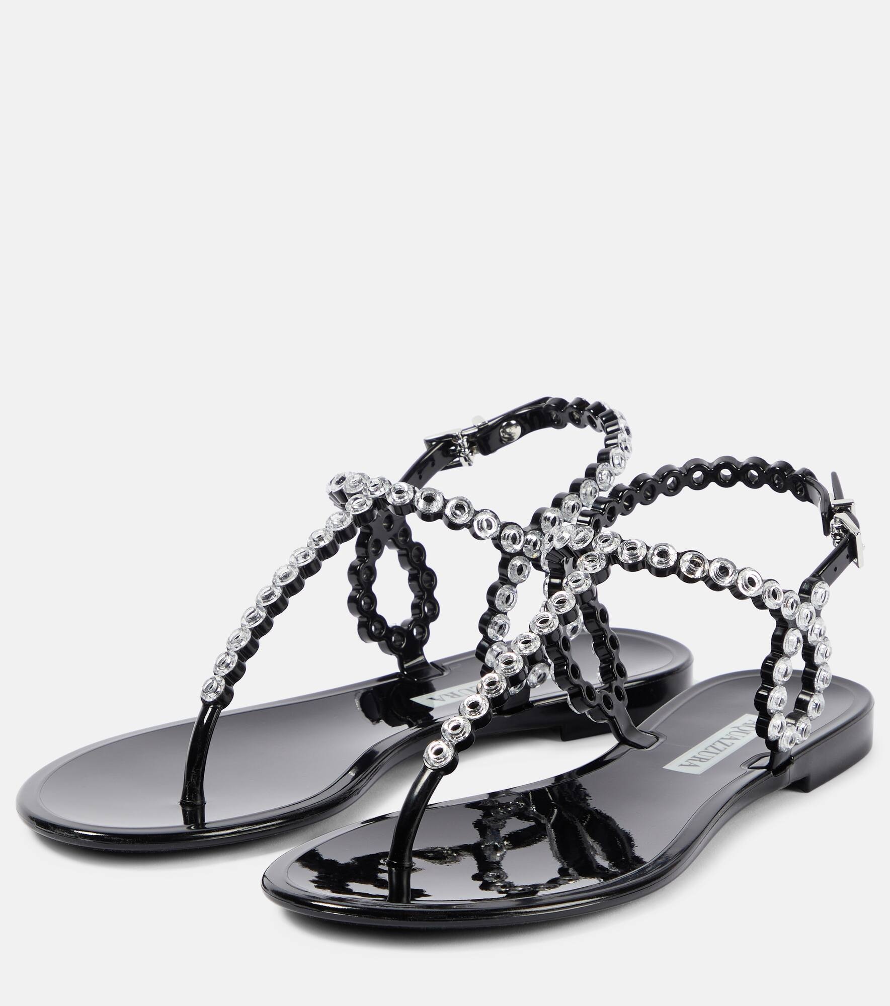 Almost Bare embellished PVC sandals - 5