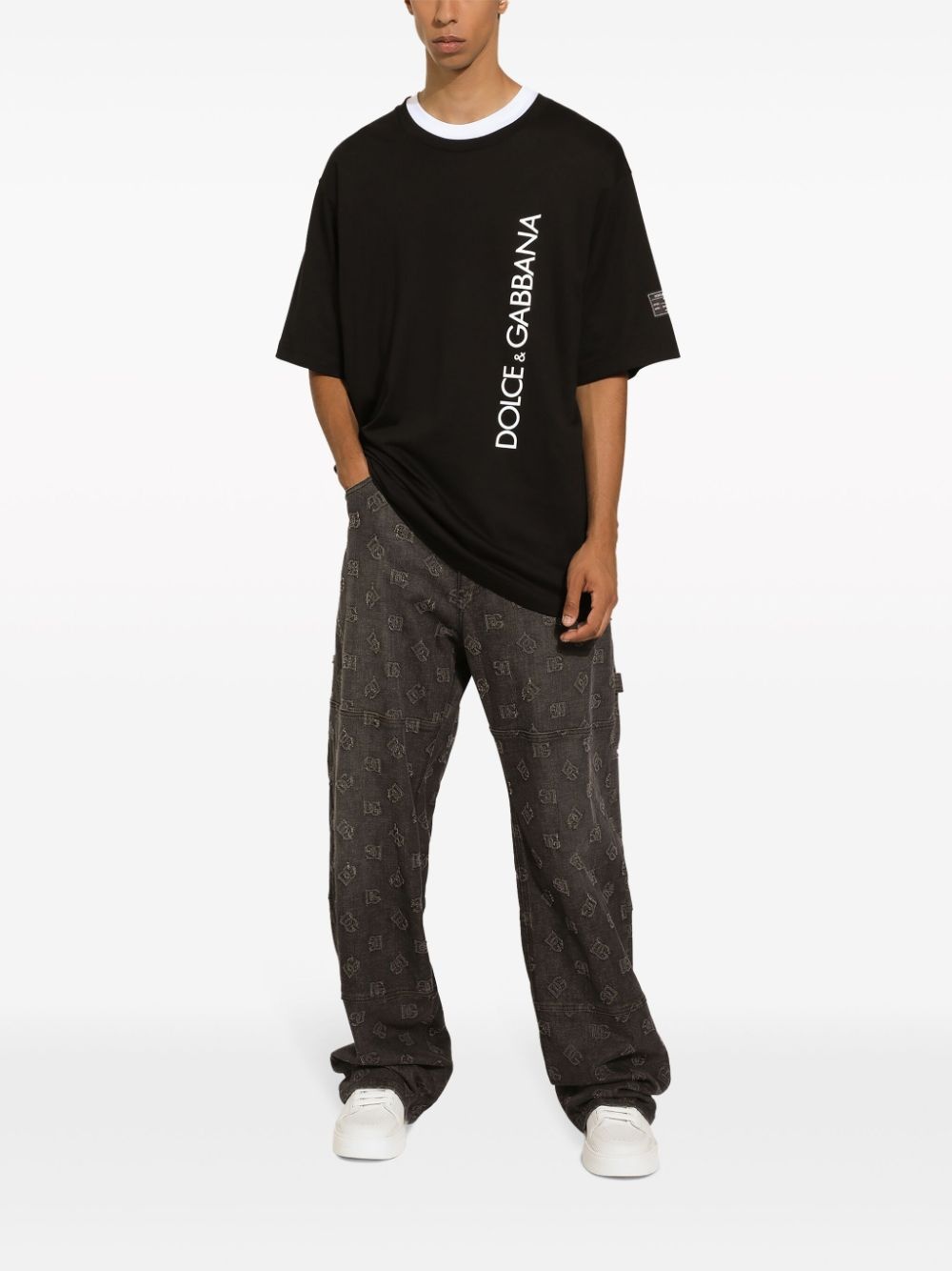 logo-print cotton T-shirt - 3
