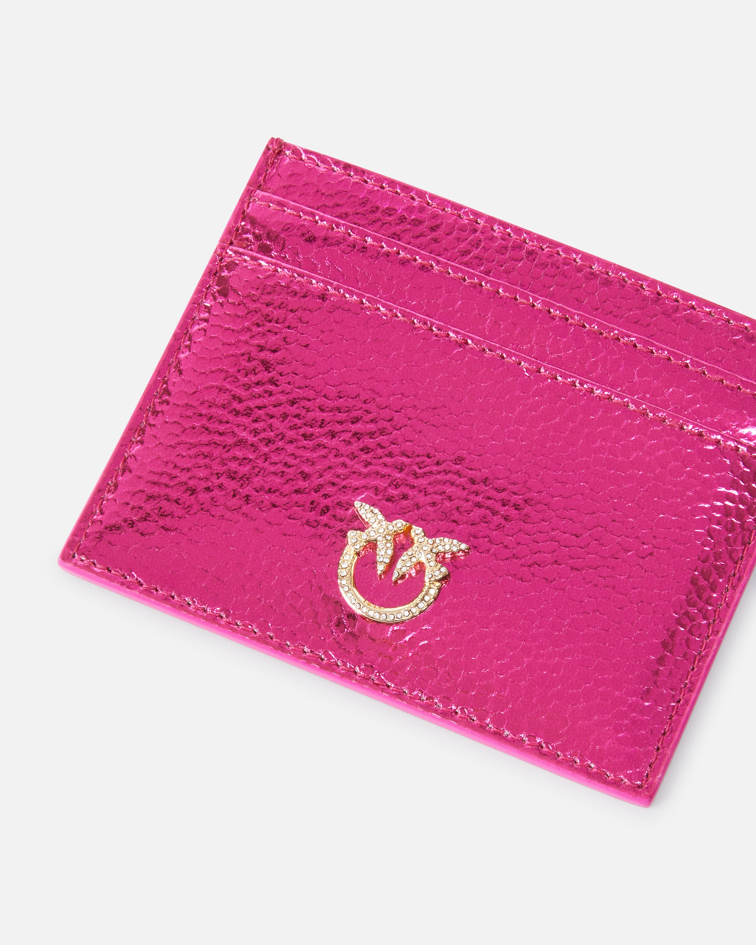 METALLIC LEATHER CARD HOLDER - 4