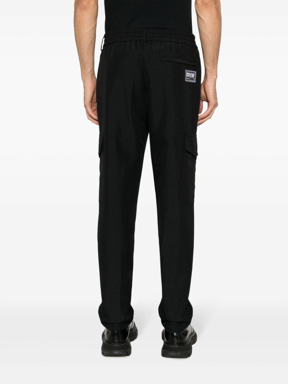 logo-patch cargo trousers - 4