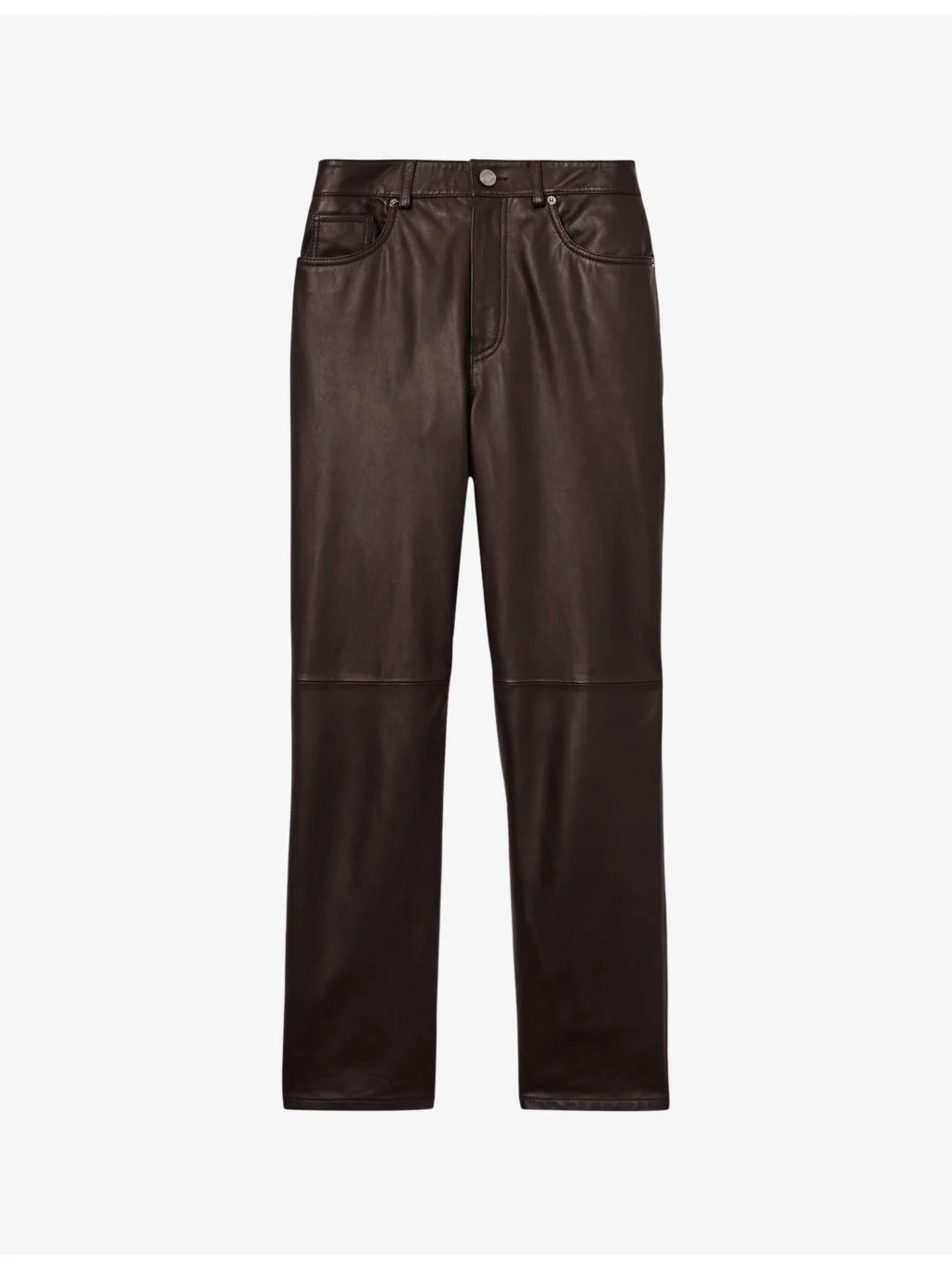 Verona slim-leg high-rise leather trousers - 1