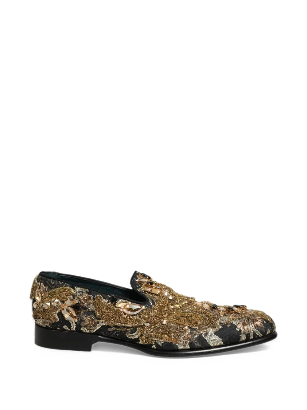 embellished brocade loafers - 1