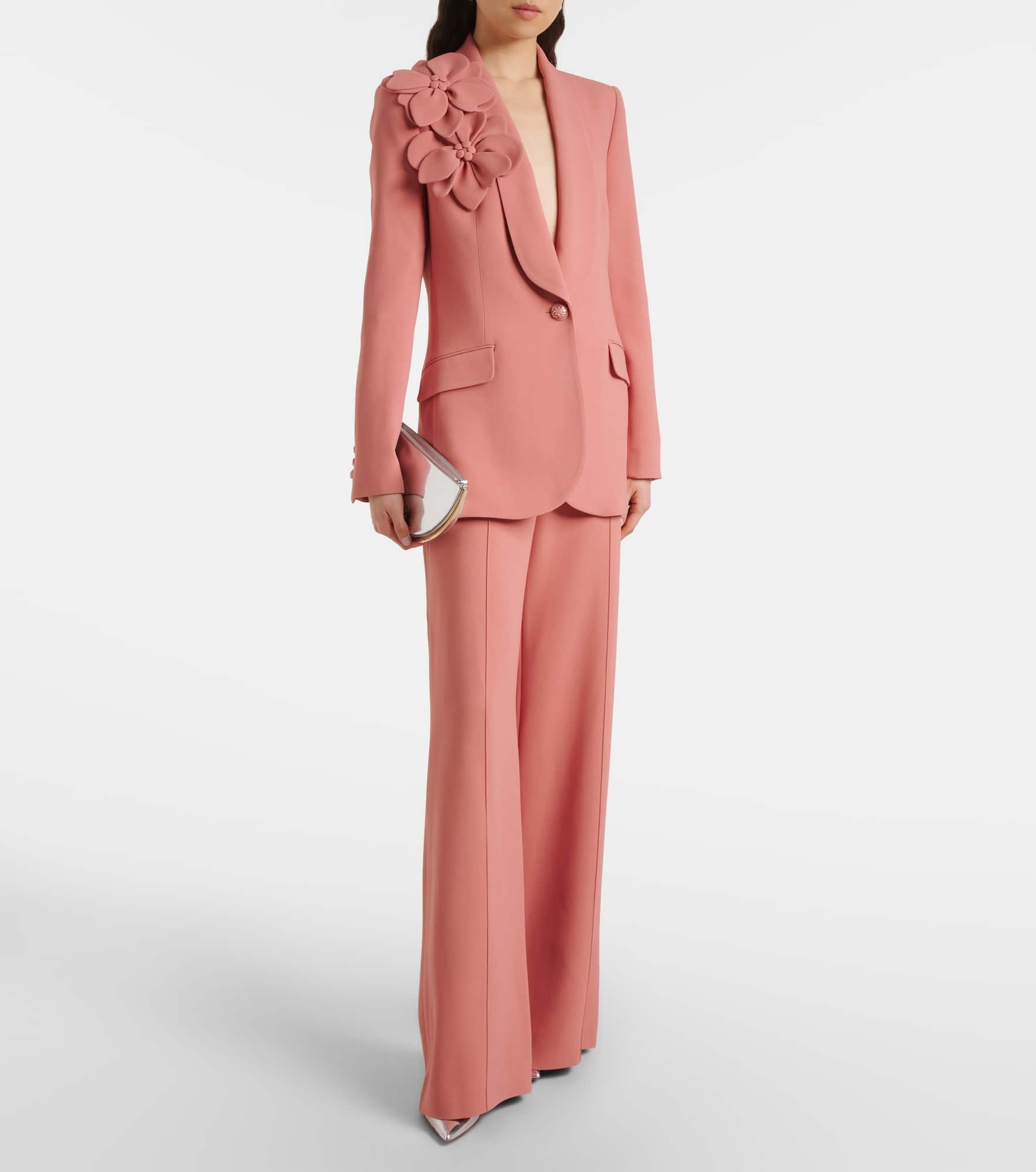 Floral-appliqué blazer - 2
