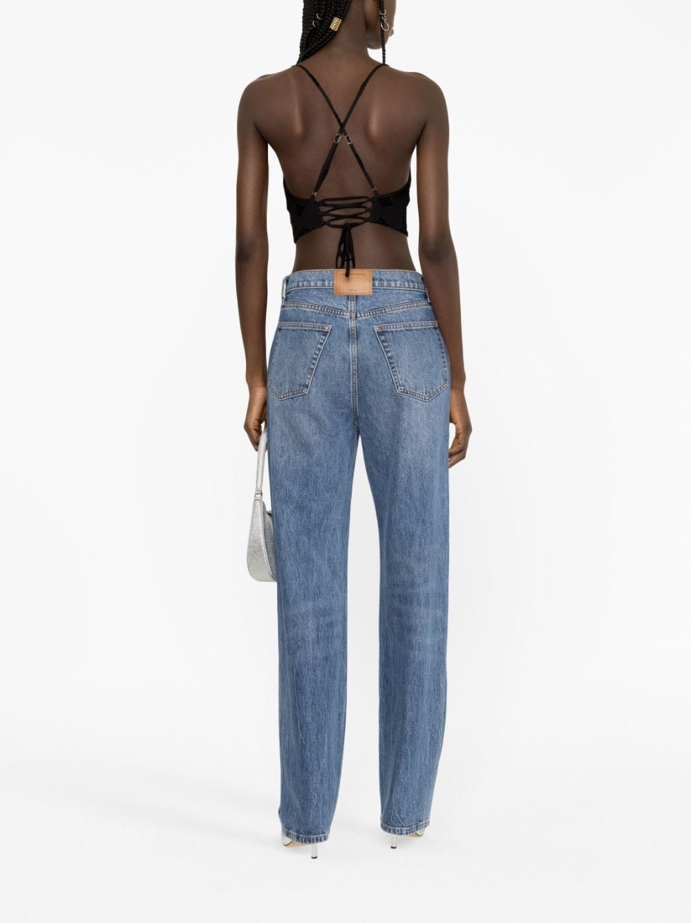 mid-rise straight-leg jeans - 4