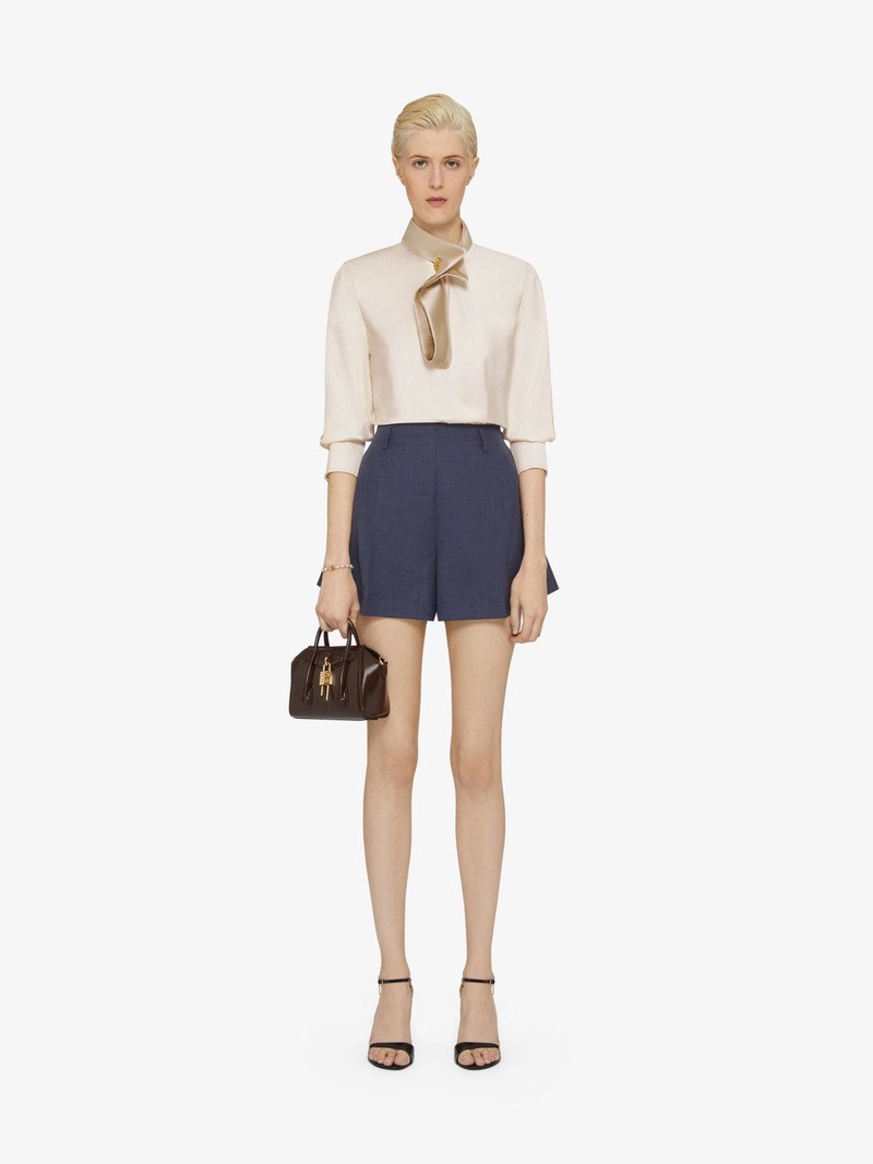 Givenchy BLOUSE IN SATIN WITH BUTTONED COLLAR outlook
