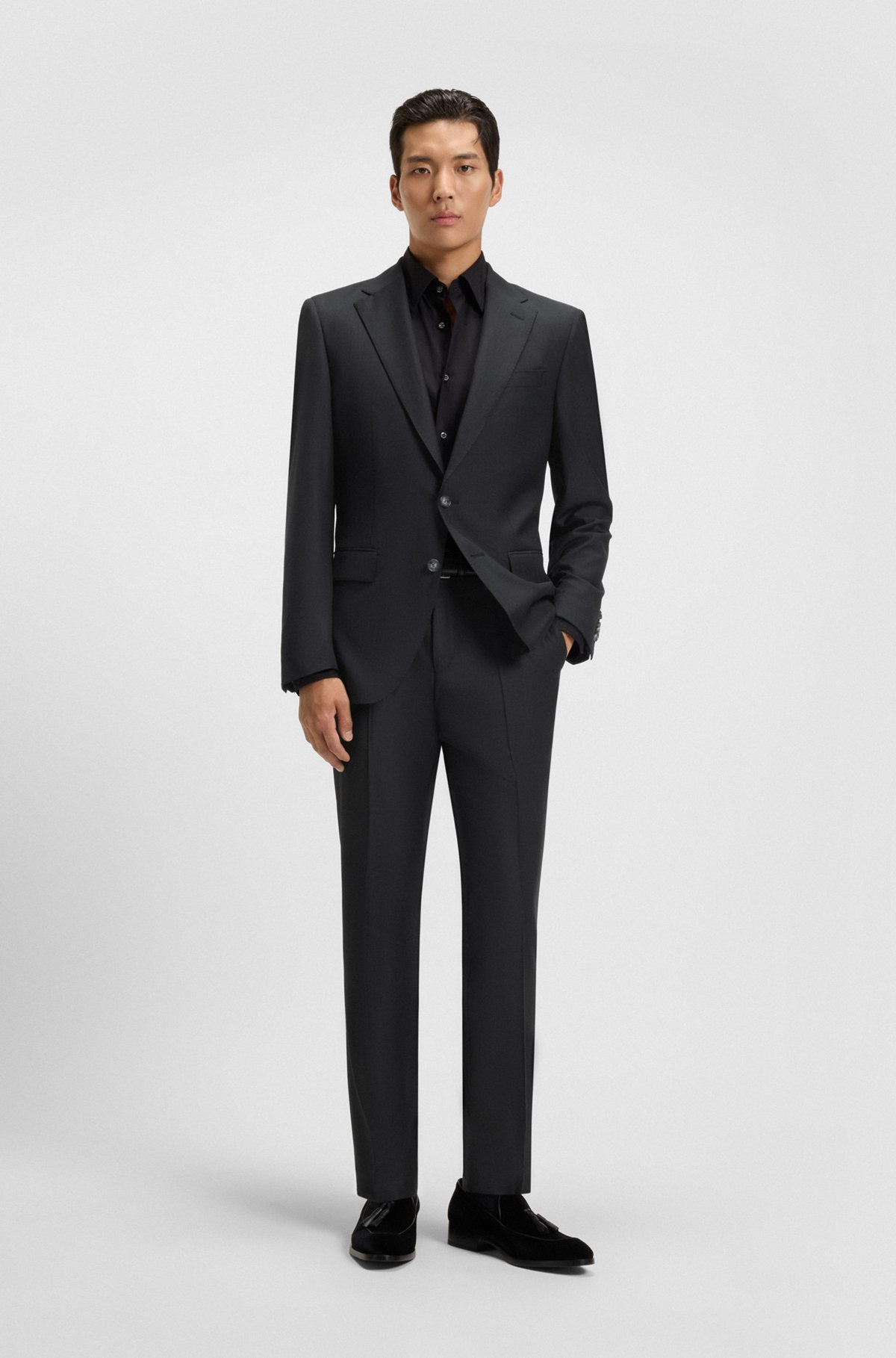 SLIM-FIT TROUSERS IN VIRGIN WOOL WITH STRETCH - 3