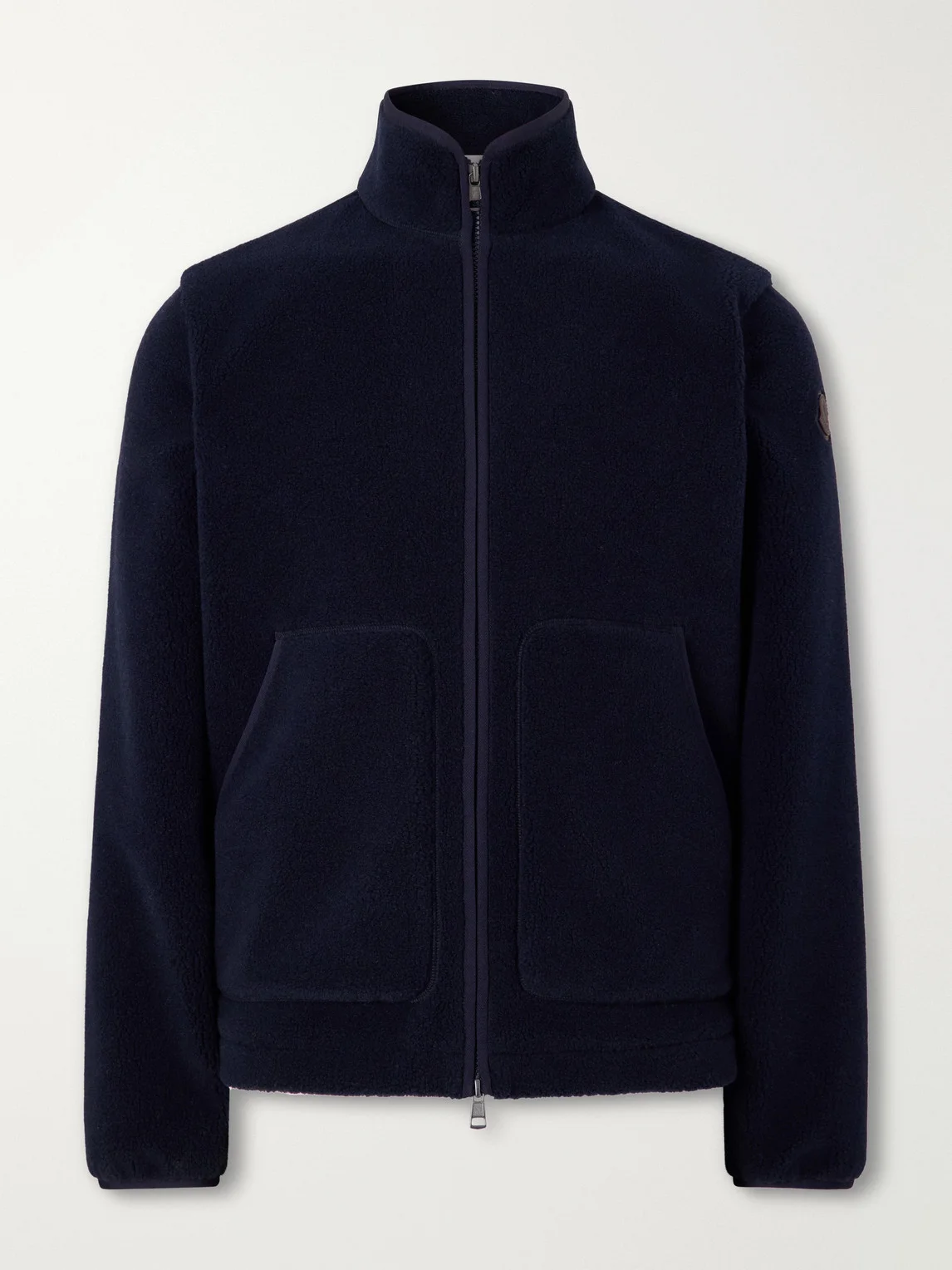 Logo-Appliquéd Zip-Up Fleece Jacket - 1