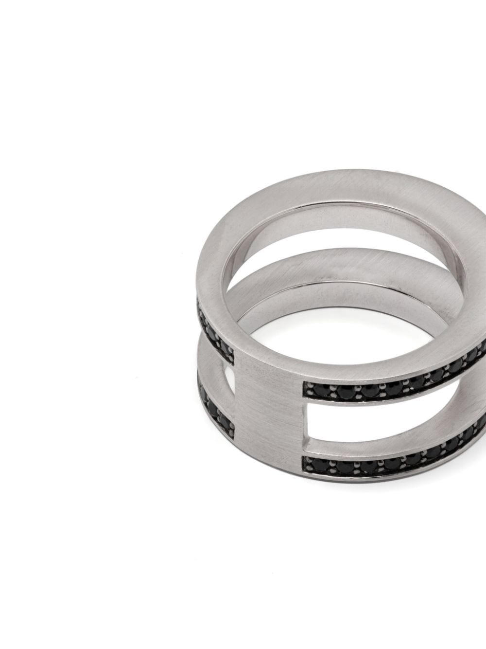 Vault Double Black Spinel slip-on ring - 4