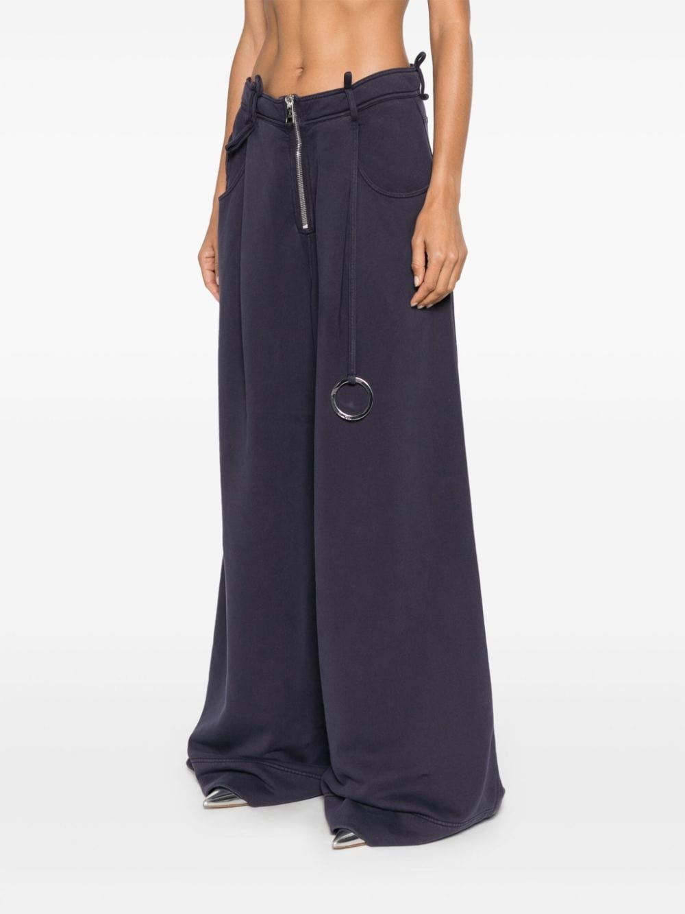 ring-detail trousers - 3