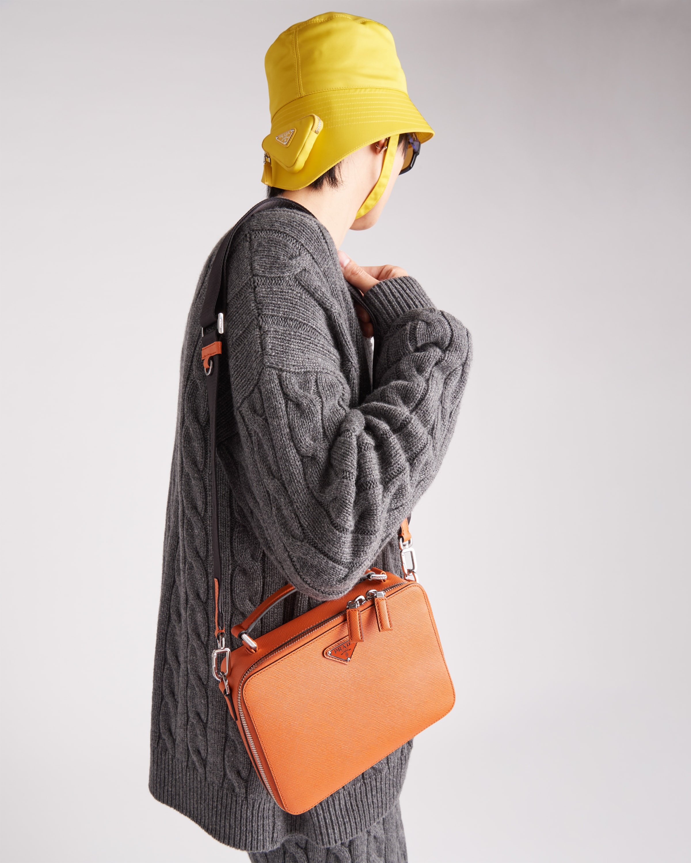 Medium Prada Brique Saffiano leather bag - 2