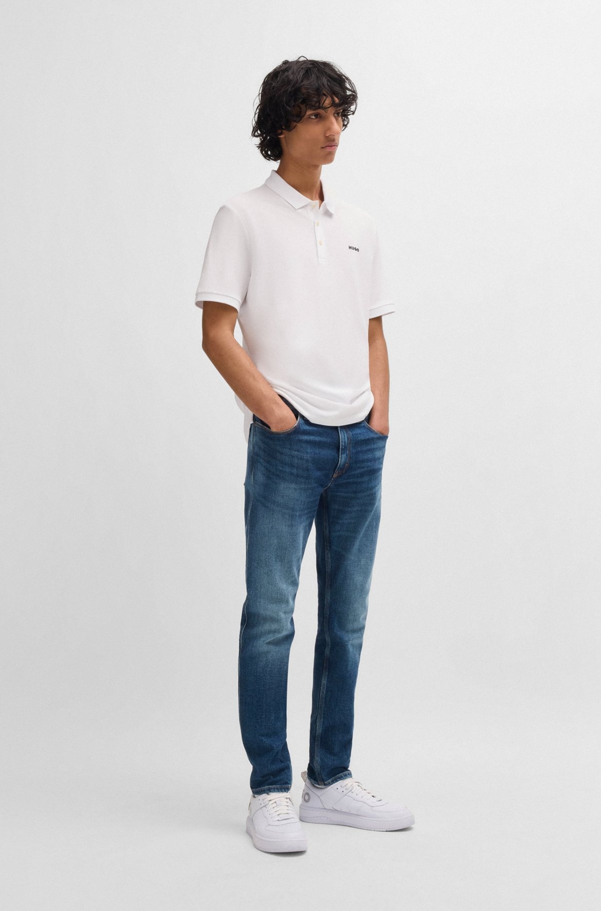 EXTRA-SLIM-FIT JEANS IN BLUE COMFORT-STRETCH DENIM - 3