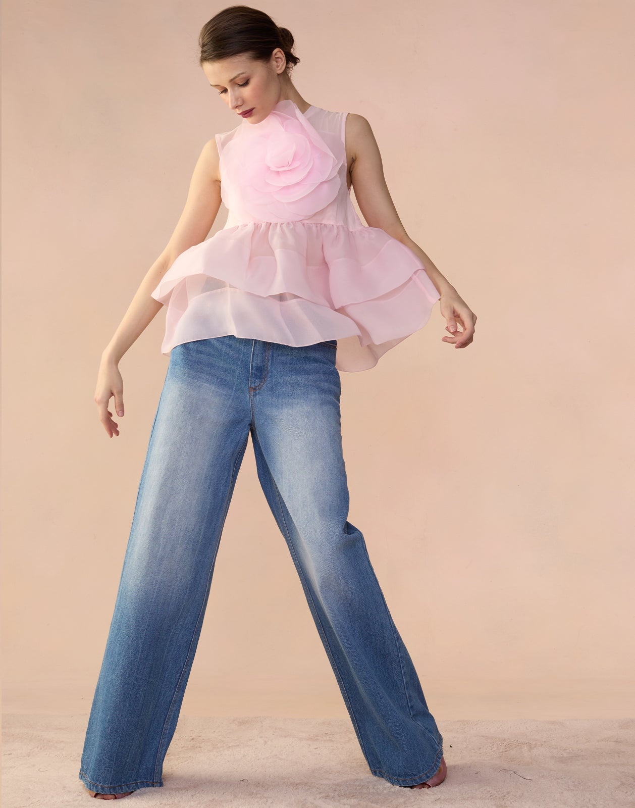 Chloe Organza Flower Top - 8