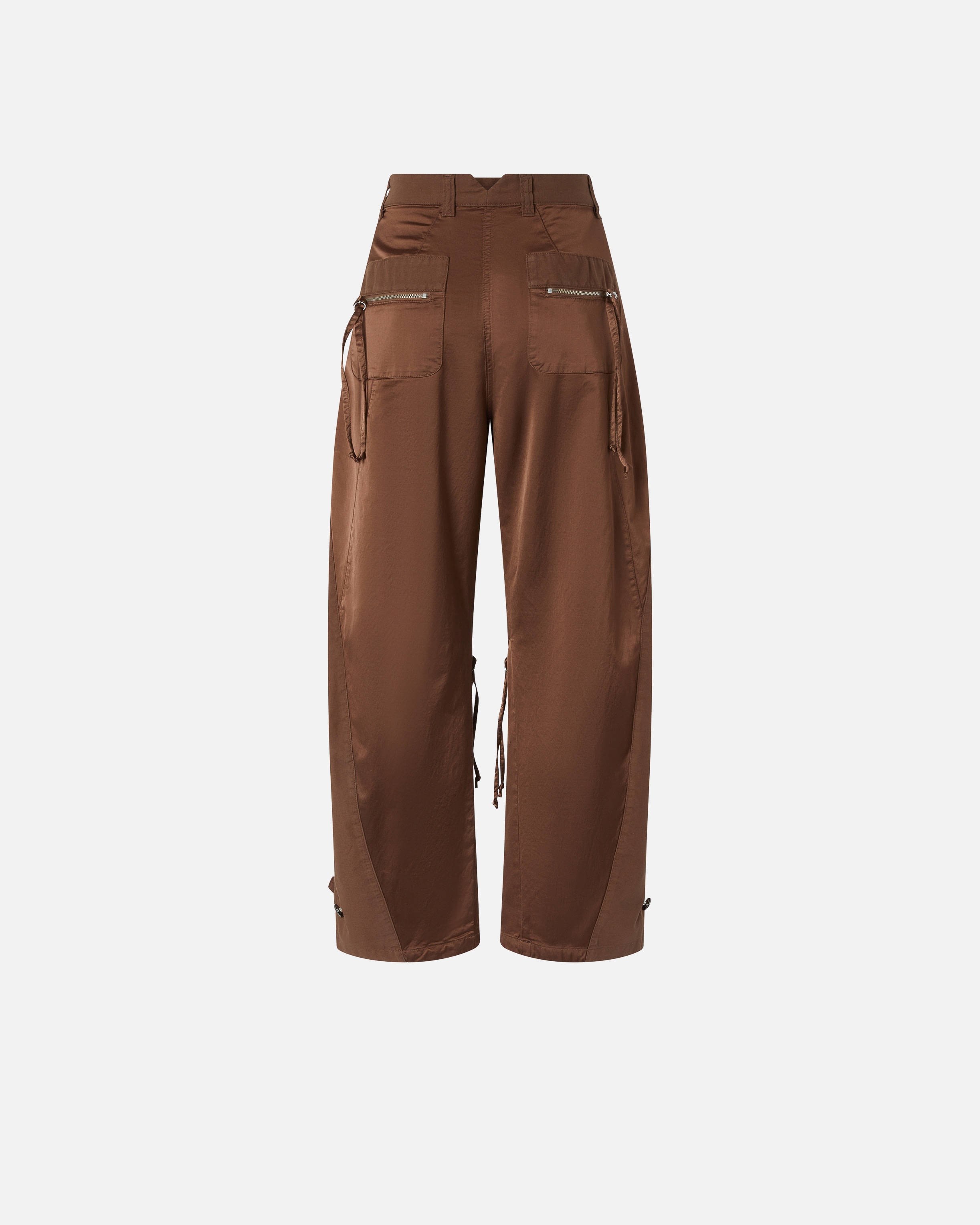 P-PANTS IN GABARDINE AND SATIN WITH ZIP - 6