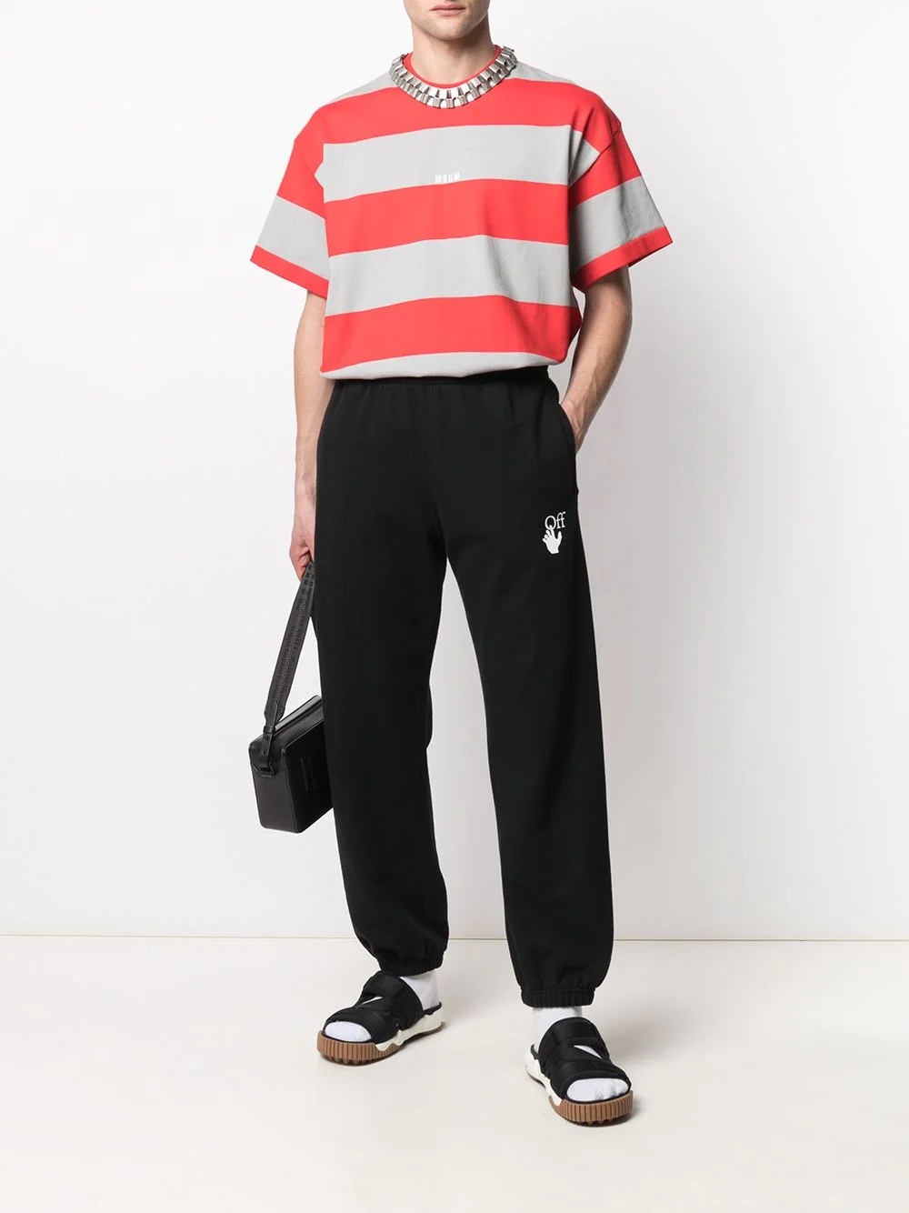 logo-print striped T-shirt - 2