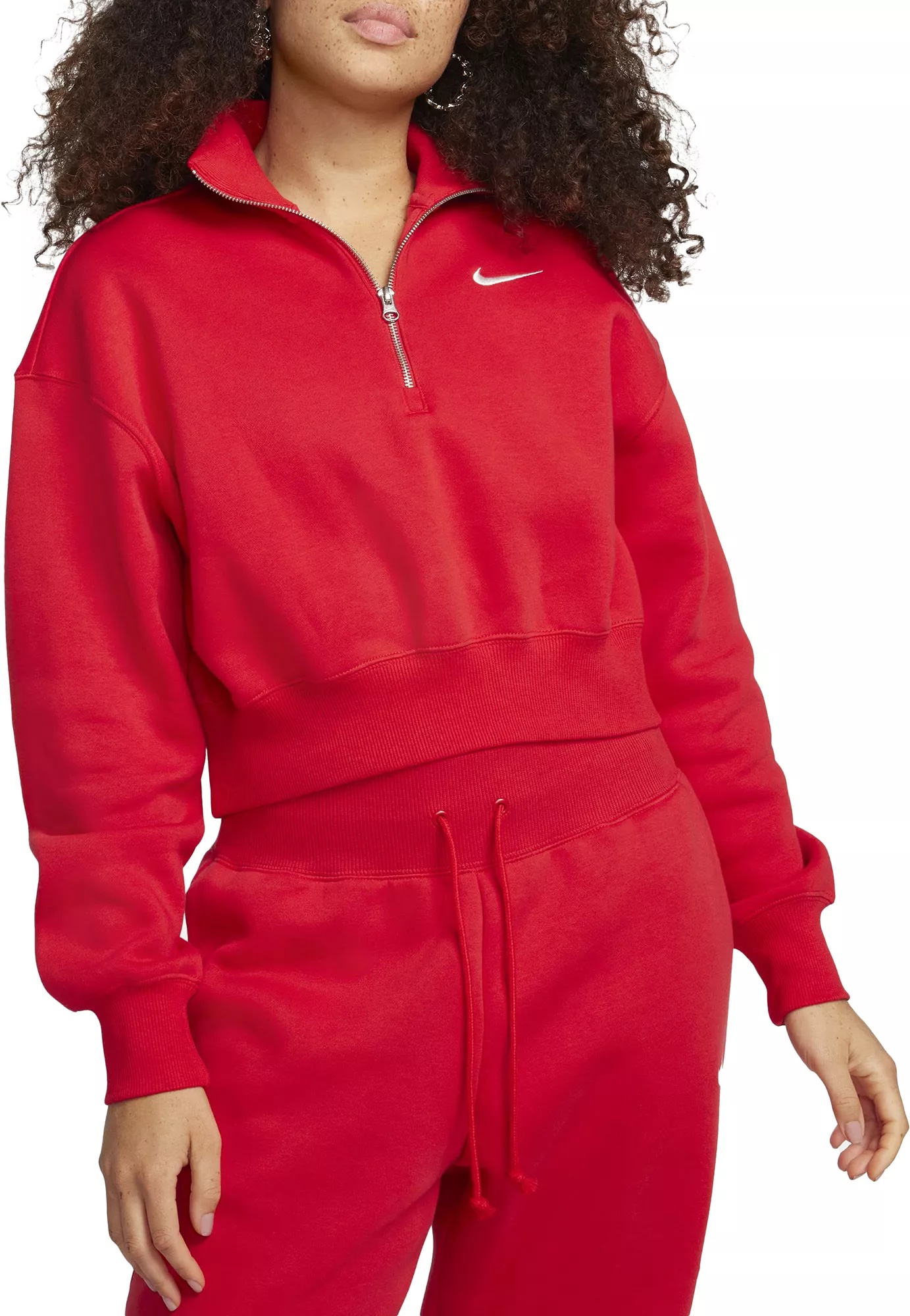 Nike Women's Sportswear Phoenix Fleece Oversized 1/2-Zip Crop Sweatshirt - 1