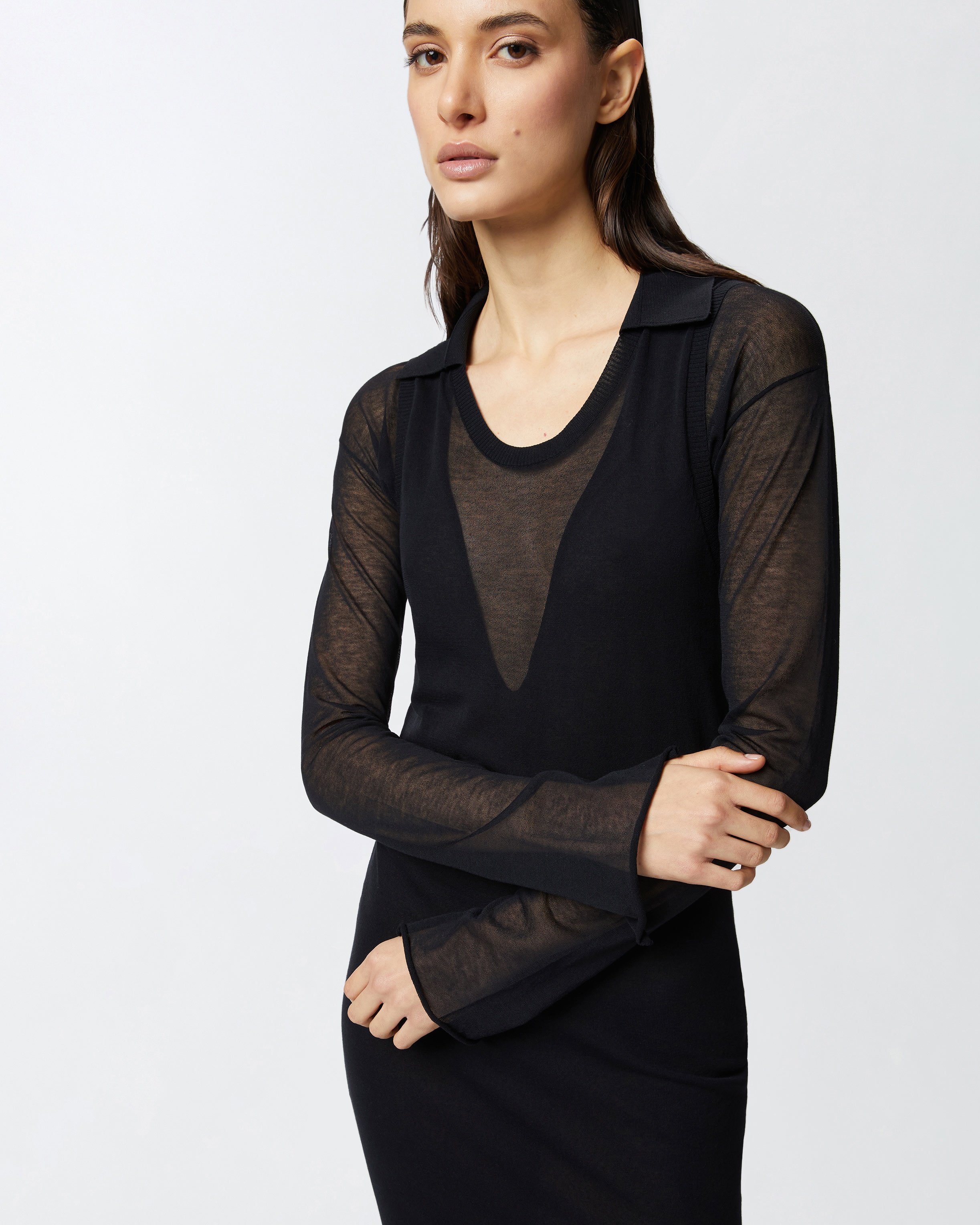 MIDI DRESS IN LIGHT COTTON - 5