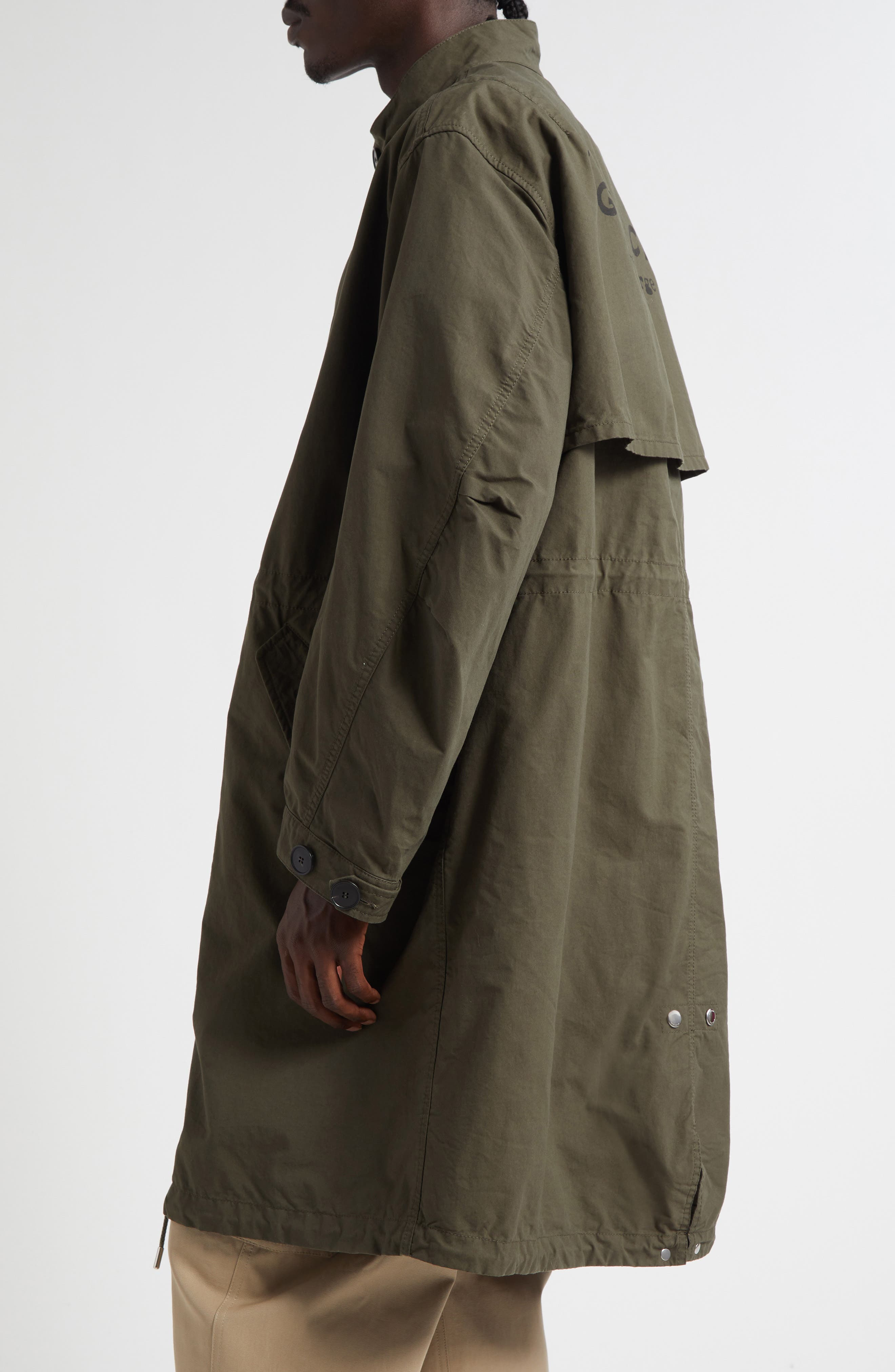 Givenchy Twisted Arm Parka in Khaki at Nordstrom - 4