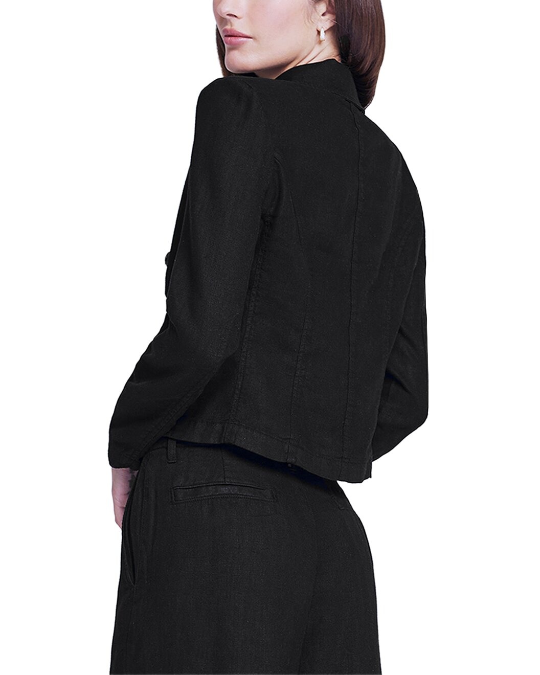 L’AGENCE Wayne Crop Double-Breasted Linen Jacket - 2