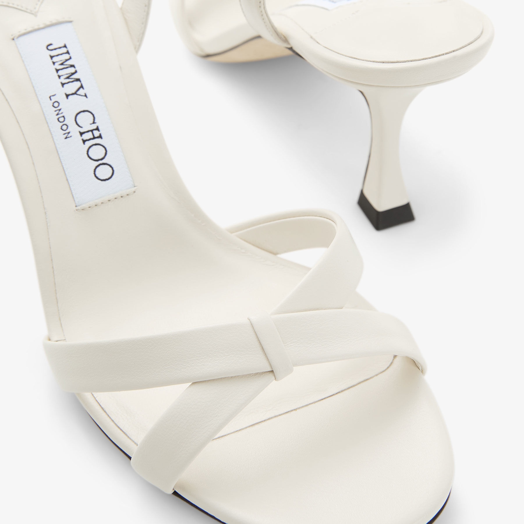 Elsy 70
Latte Nappa Leather Crossover Slingback - 4
