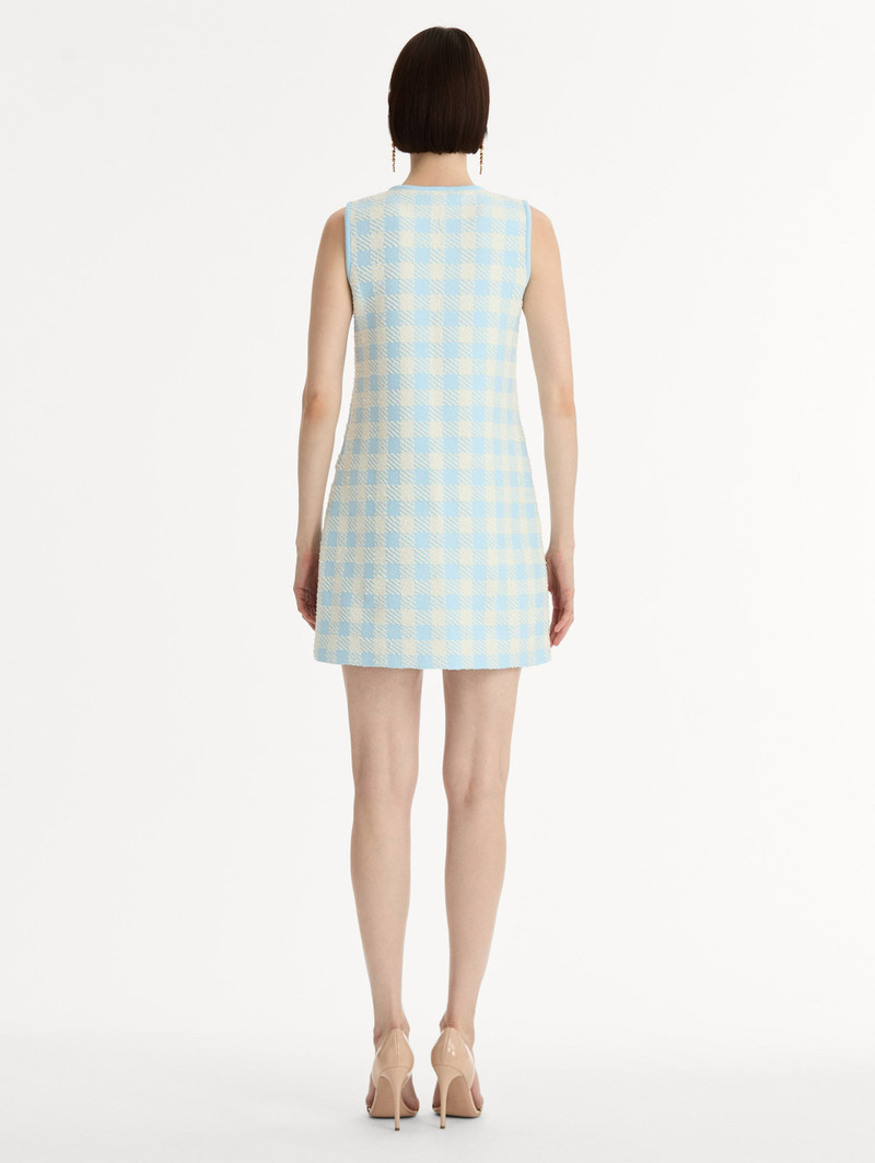 GINGHAM JACQUARD SHIFT DRESS 3