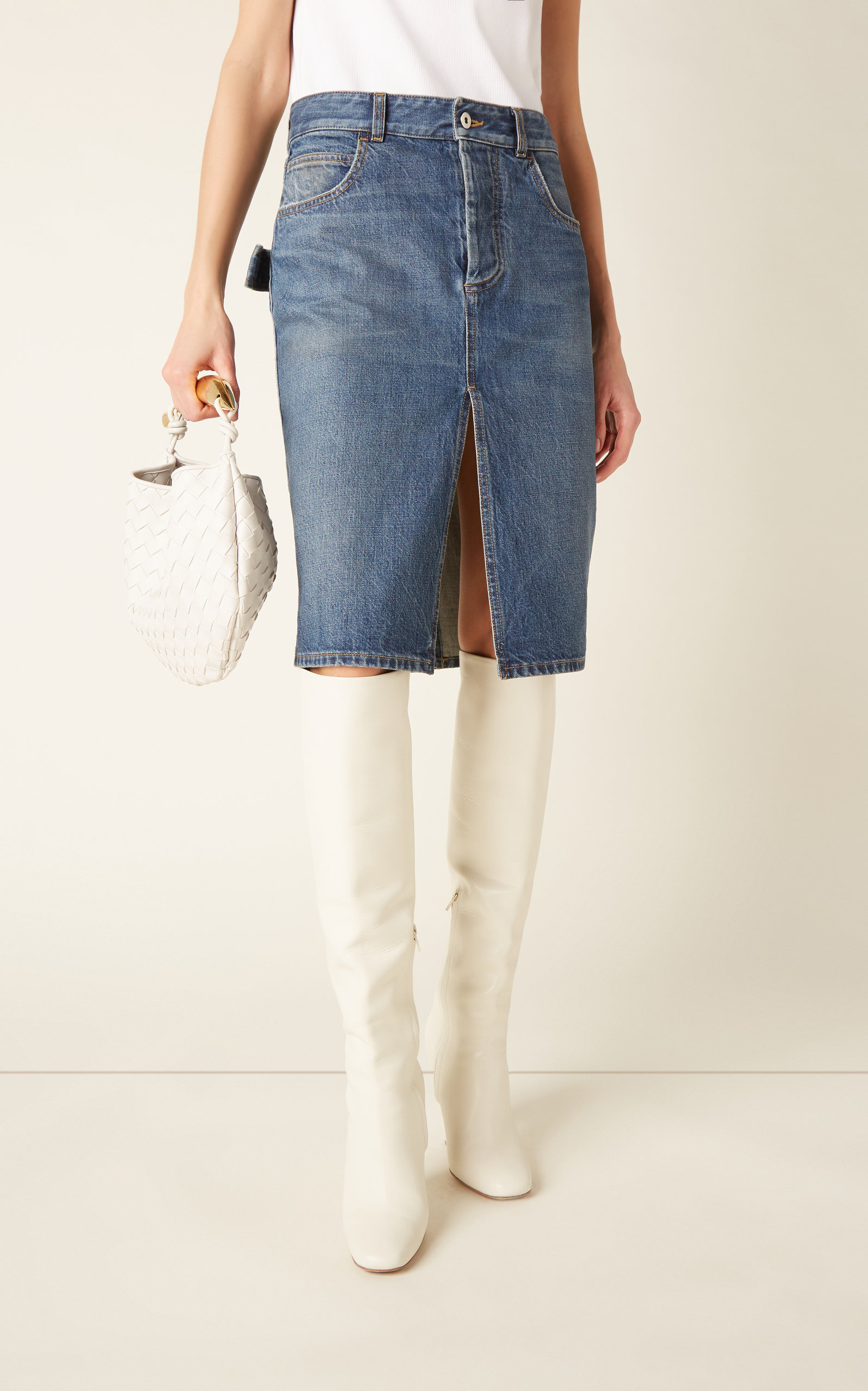 Denim Midi Skirt medium wash - 3