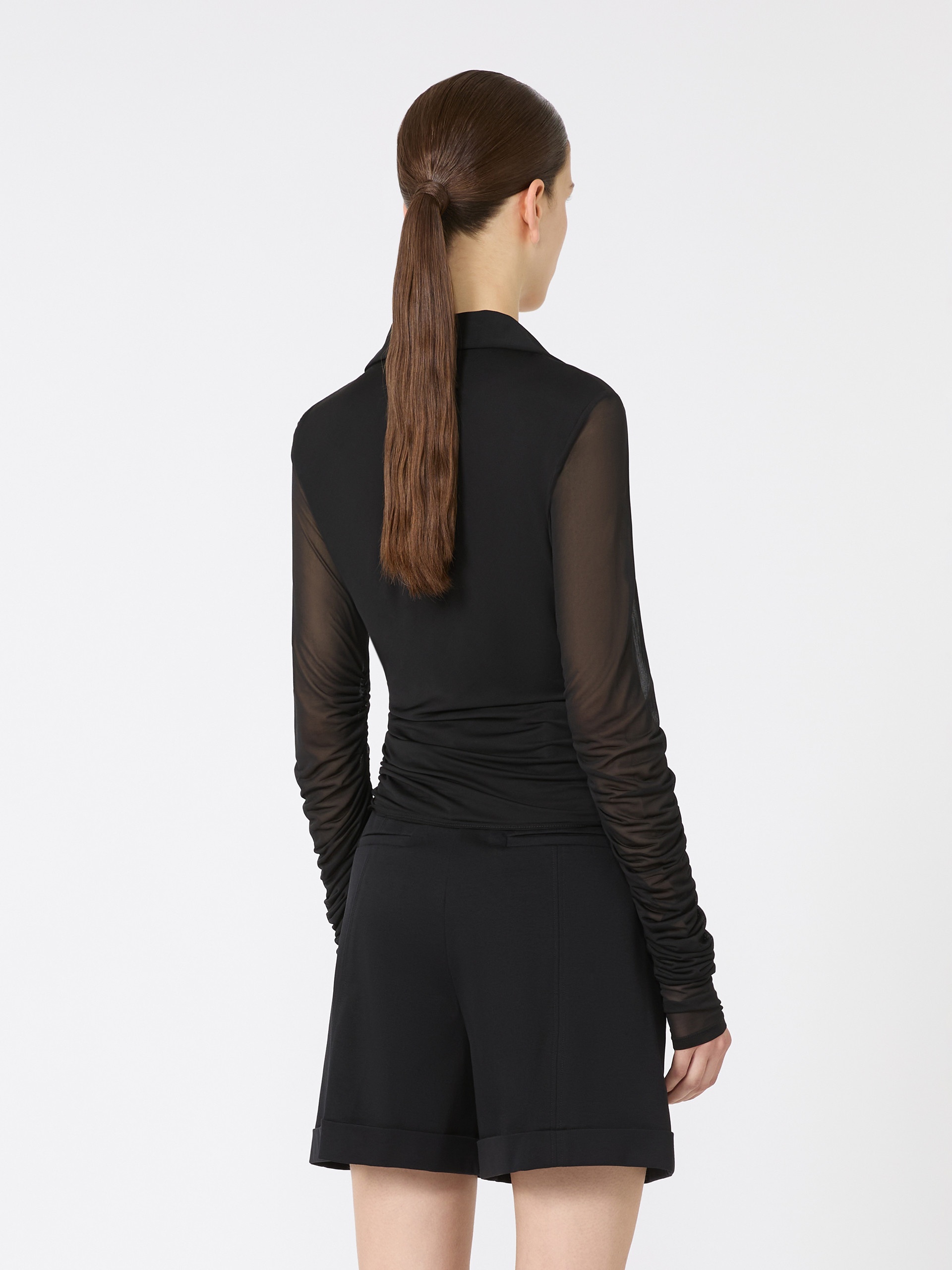 AIELLO Jersey and tulle blouse - 4