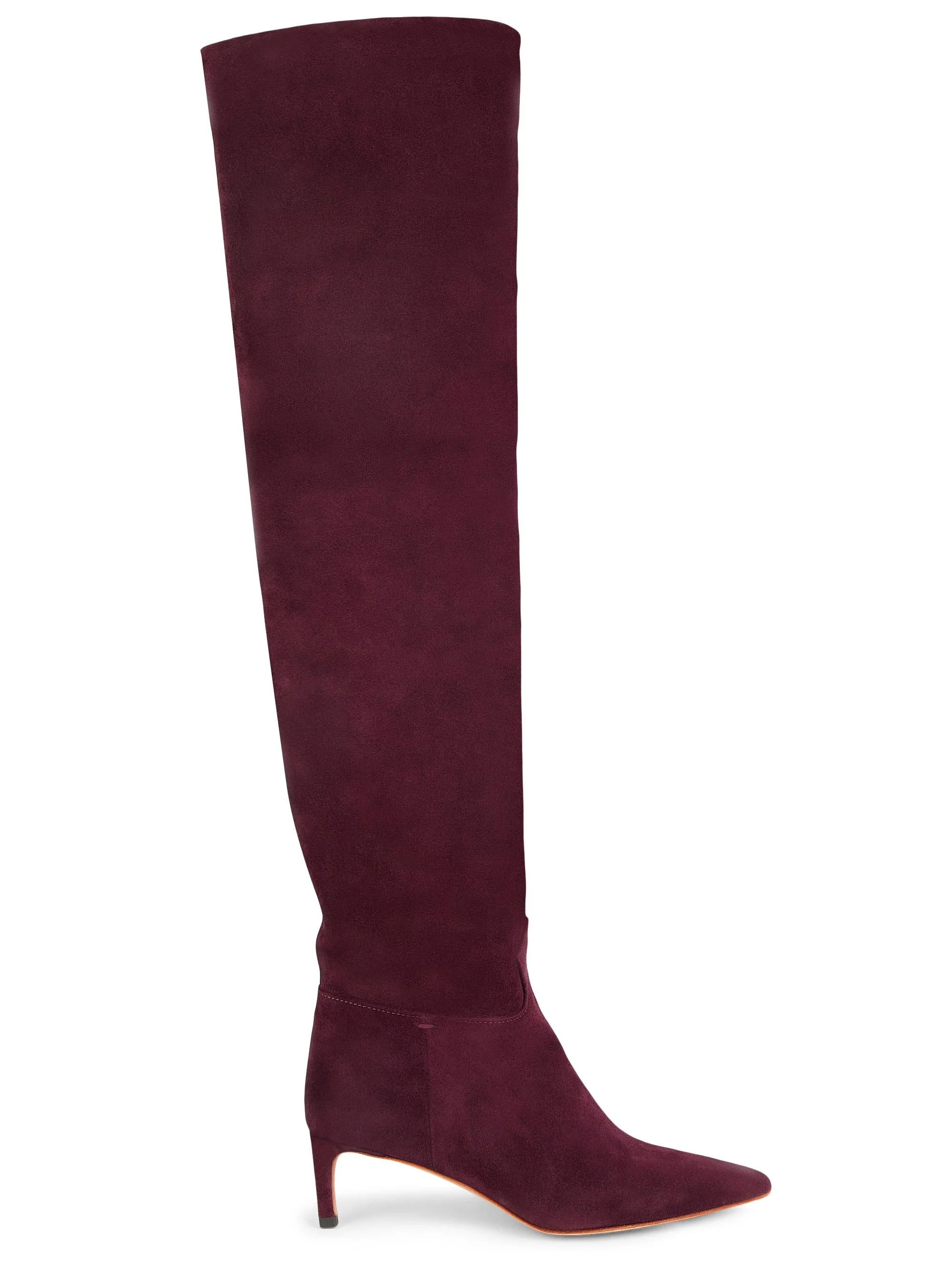 Women's Carolina Slouchy 55MM Over-The-Knee Suede Boots - Cognac - 1
